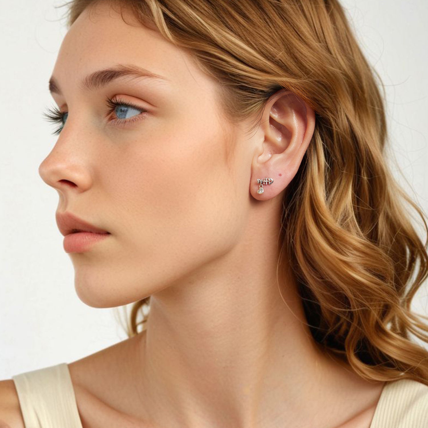 925 Sterling Silver Earrings with Pavé Setting CZ in Oxidized Silver DestGlow