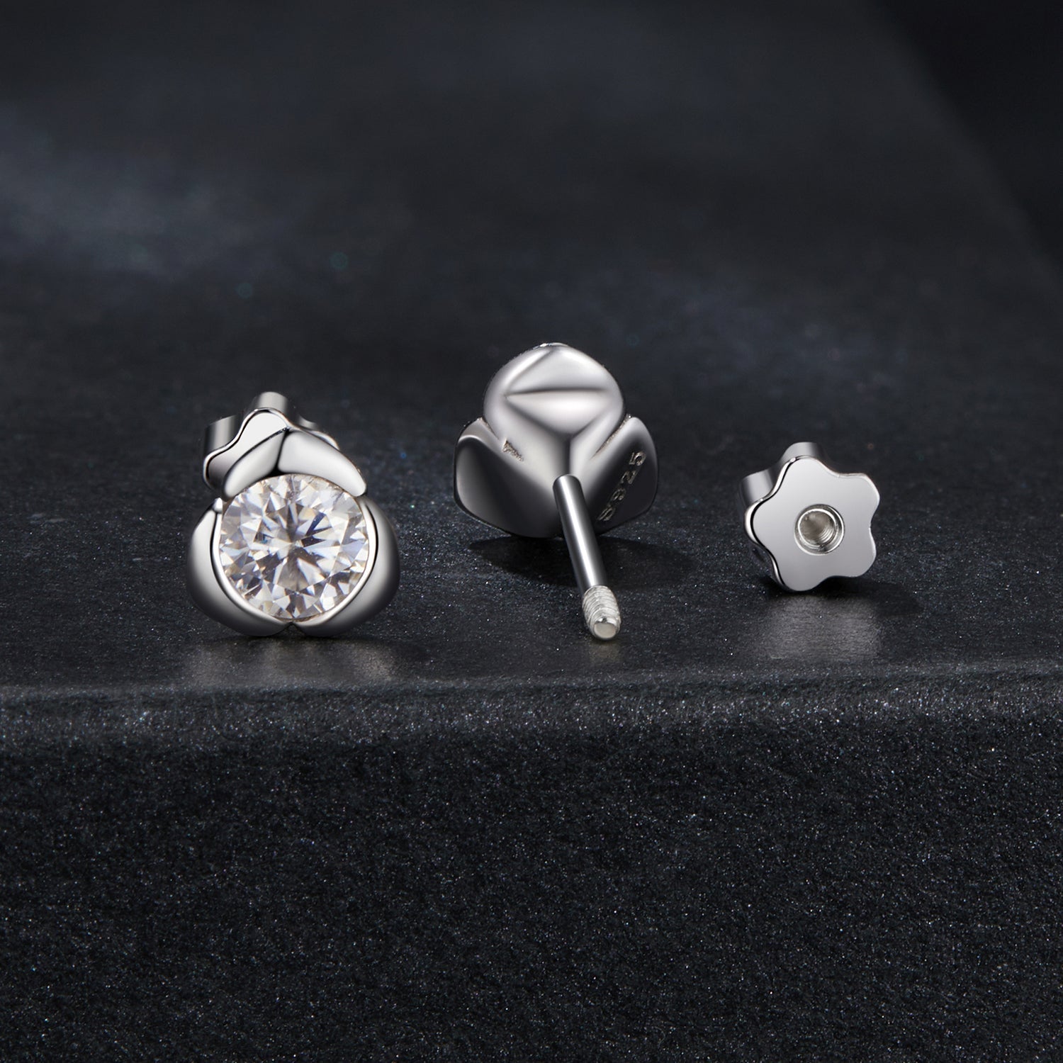 925 Sterling Silver 0.3 Carat Moissanite Earrings for Women DestGlow