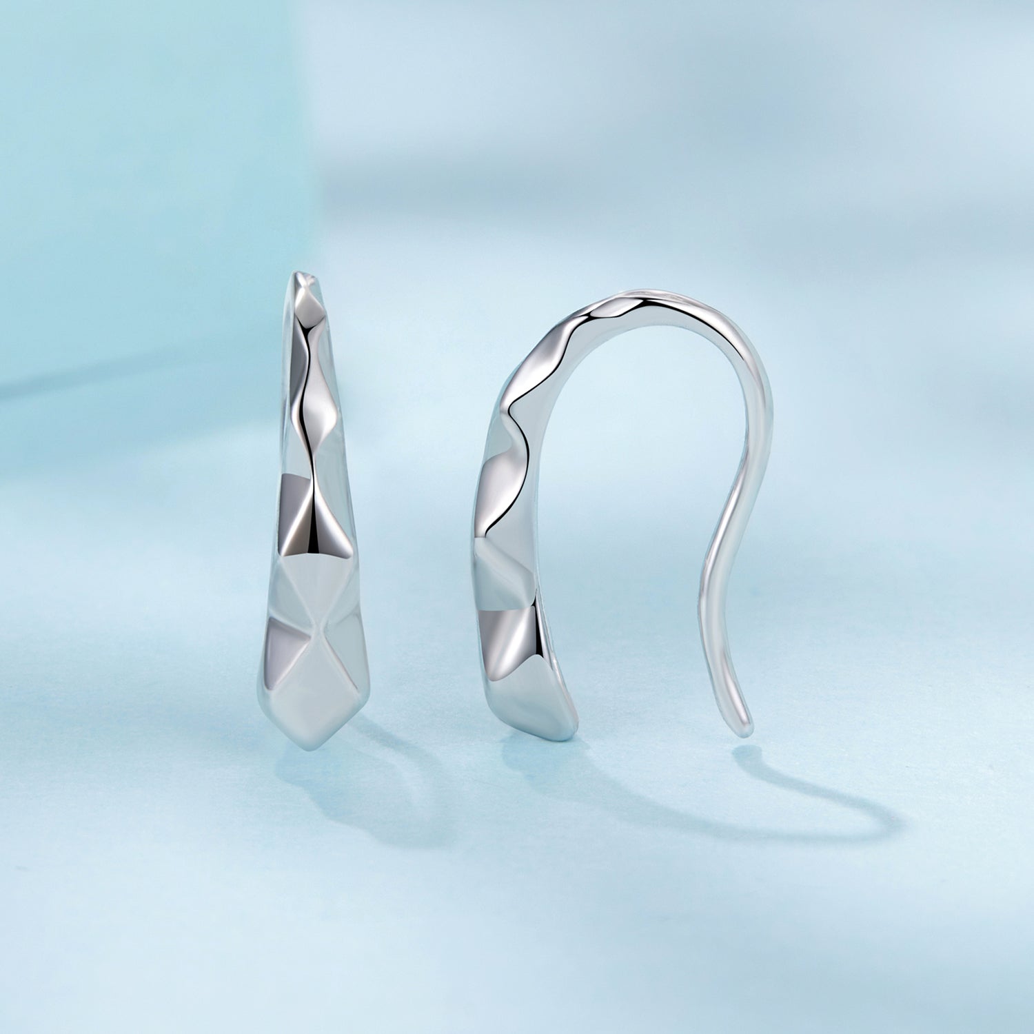 925 Sterling Silver White Gold Plated Earrings DestGlow