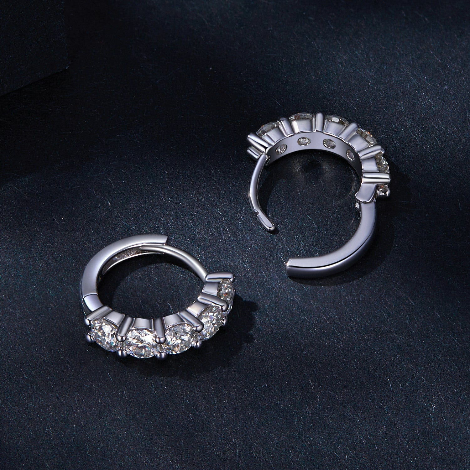 925 Sterling Silver 0.20 Carat Moissanite Earrings for Women DestGlow