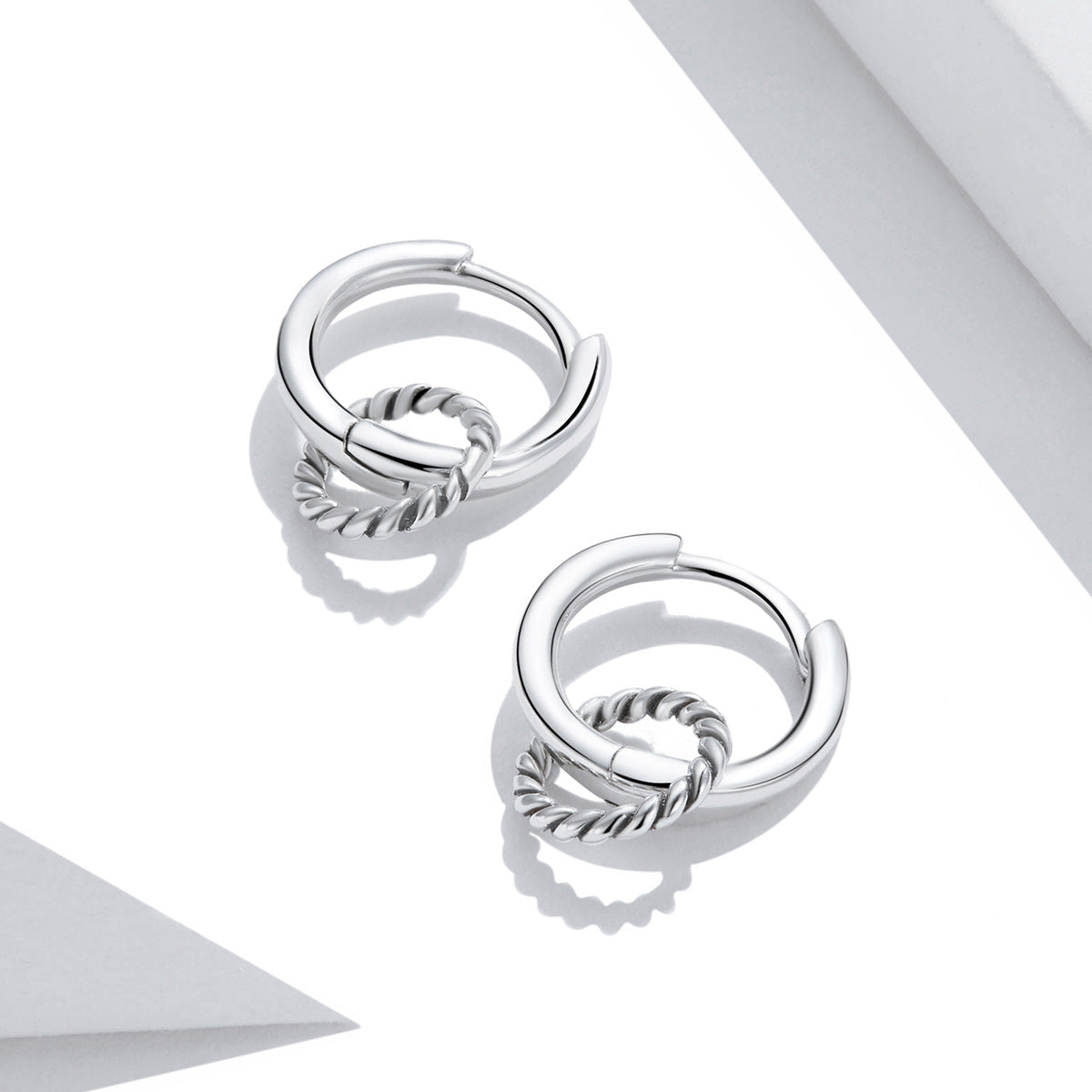 925 Sterling Silver & Oxidized Silver Earrings for Women DestGlow
