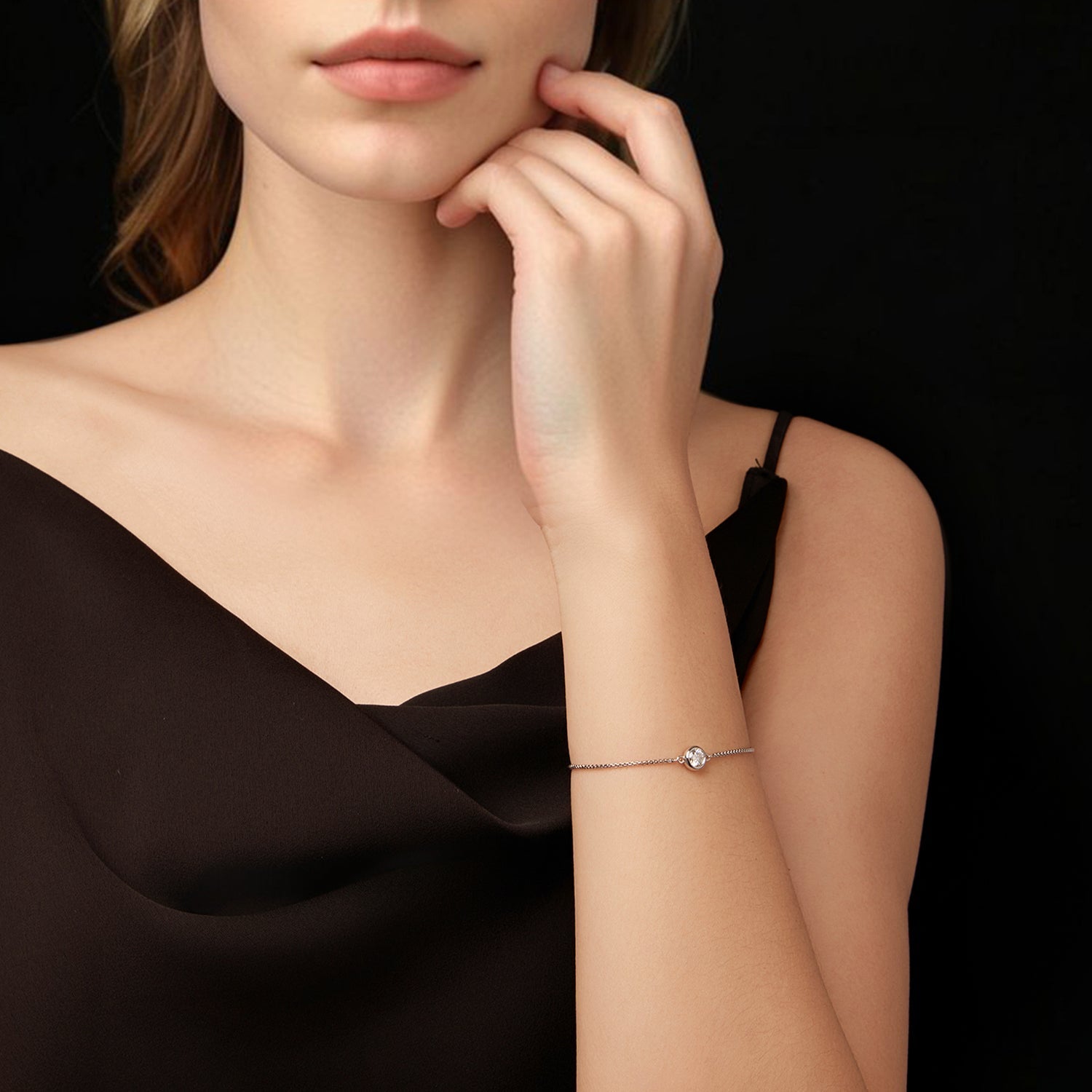 925 Sterling Silver 0.50 Carat Moissanite Bracelet for Women DestGlow