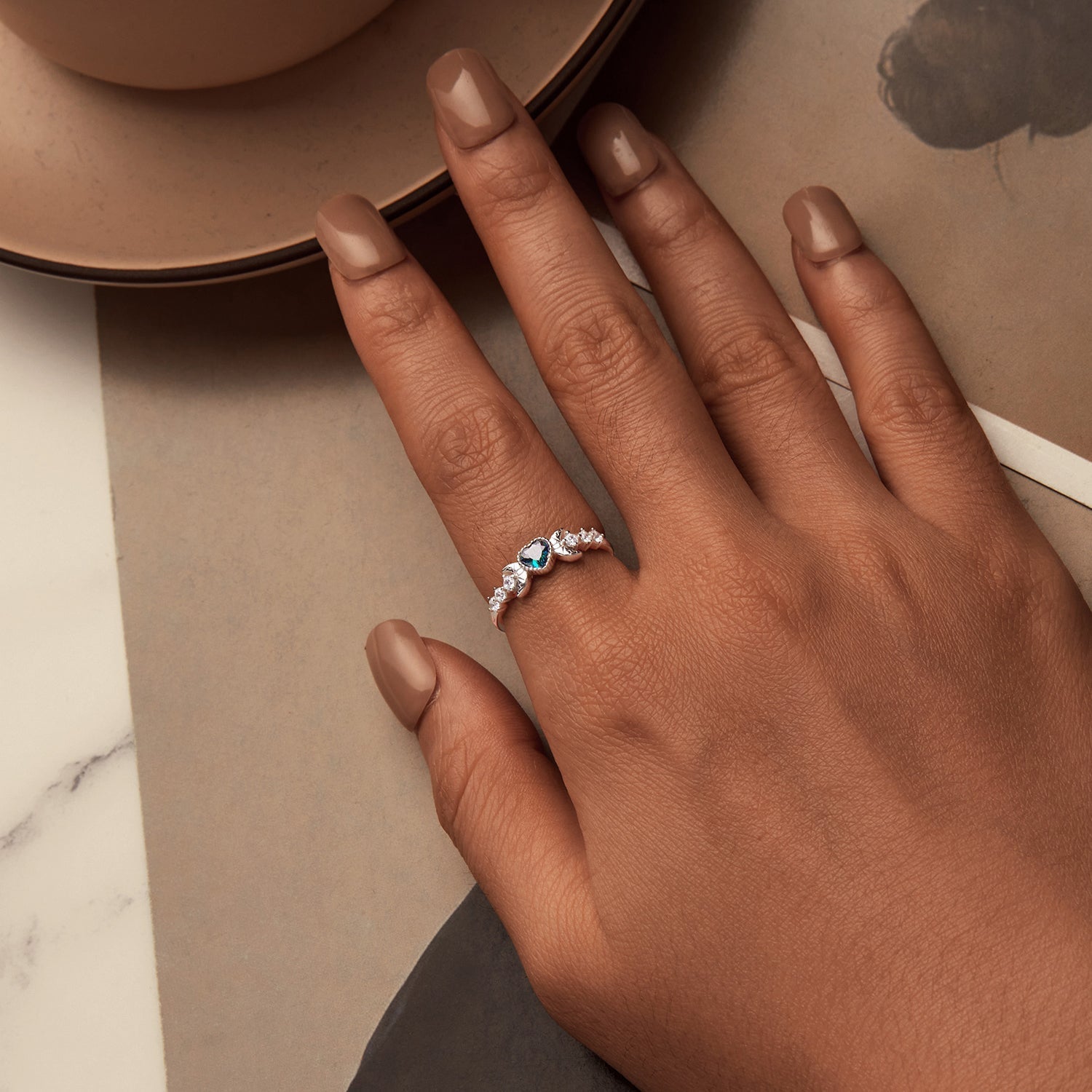 925 Sterling Silver Ring with Pavé Setting CZ, Size 7.0, Women’s Jewelry DestGlow