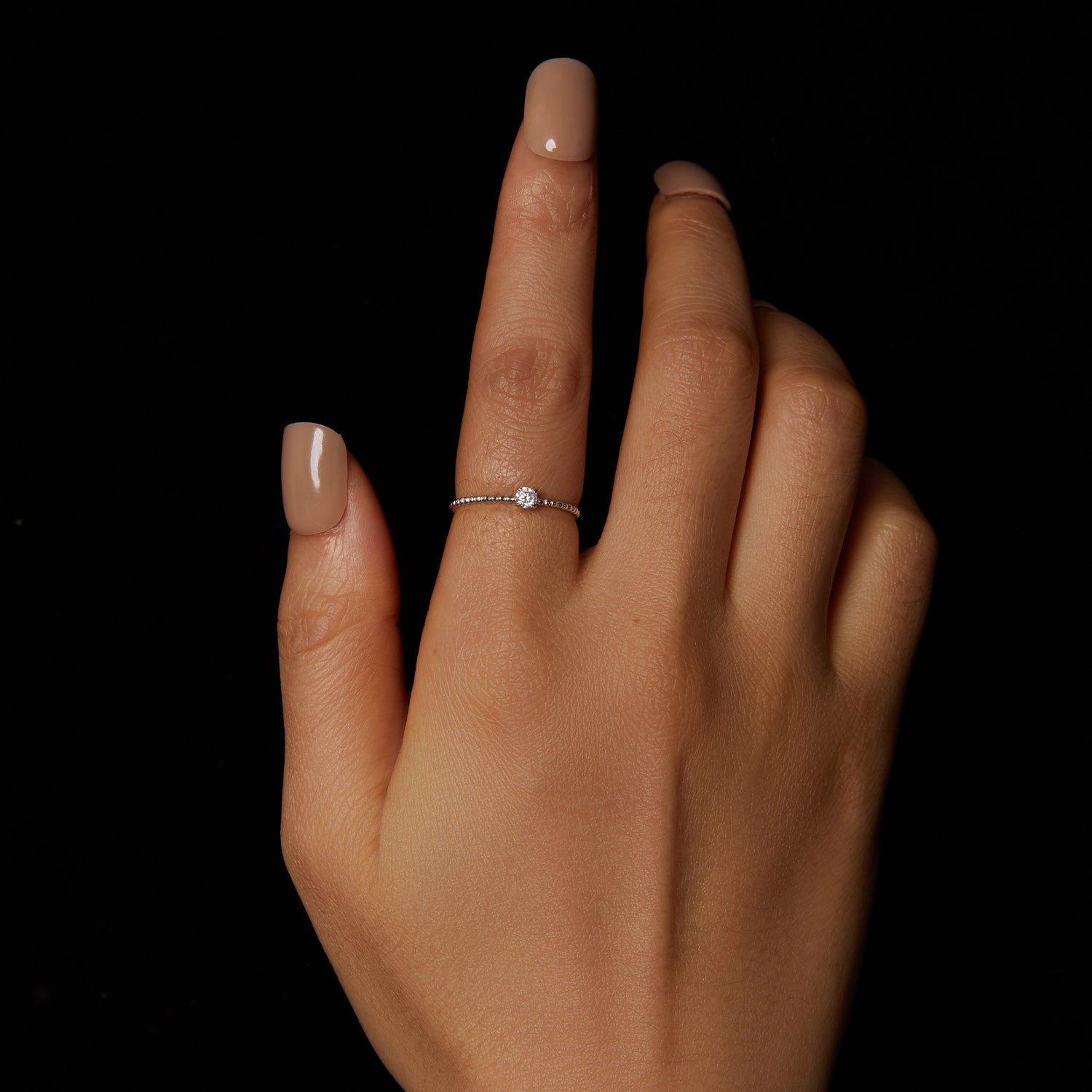 925 Sterling Silver 3mm Moissanite Ring for Women - Size 6 DestGlow