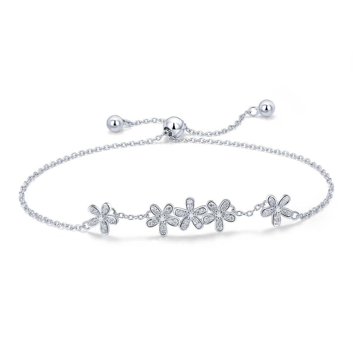 925 Sterling Silver Bracelet 22cm for Women DestGlow