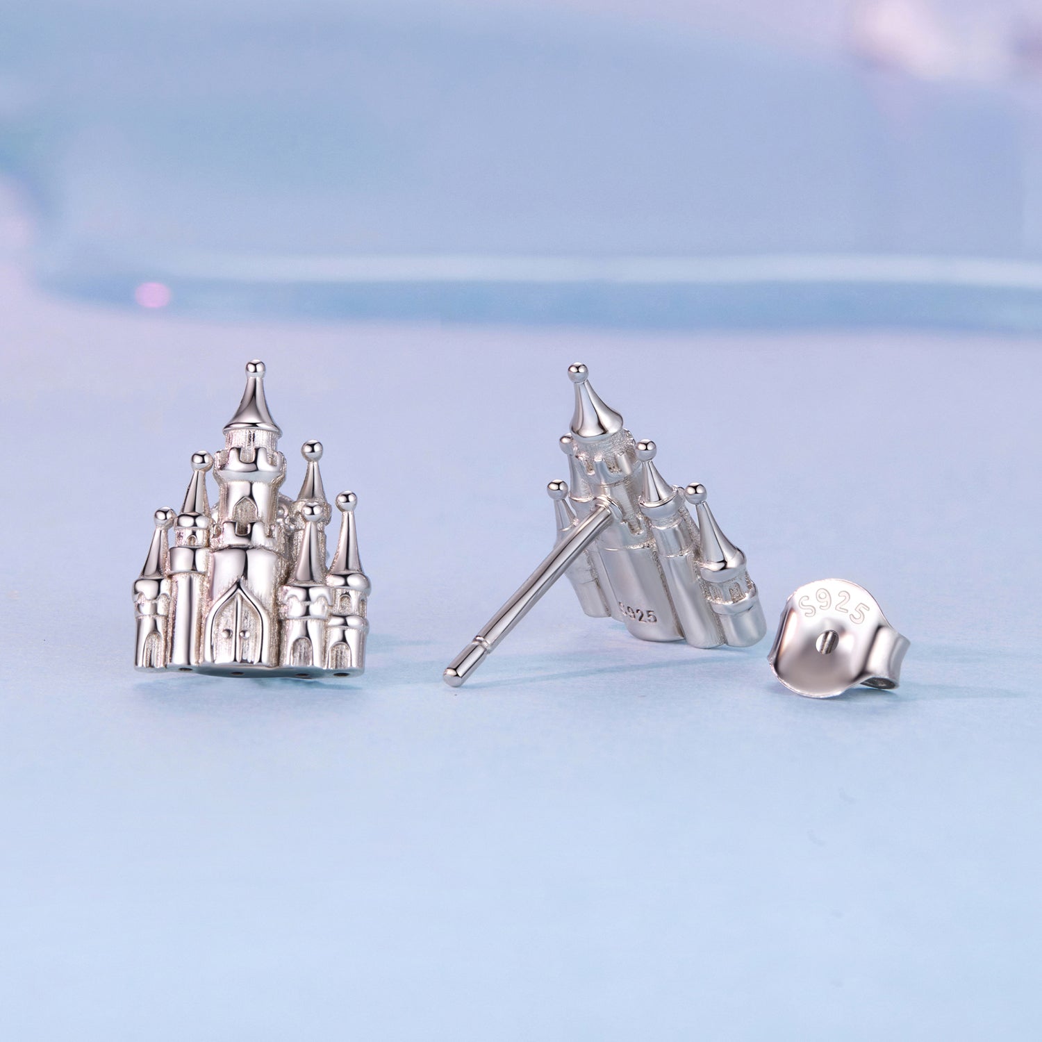 925 Sterling Silver Plated White Gold Earrings for Women, Size 1.3*1.0cm DestGlow