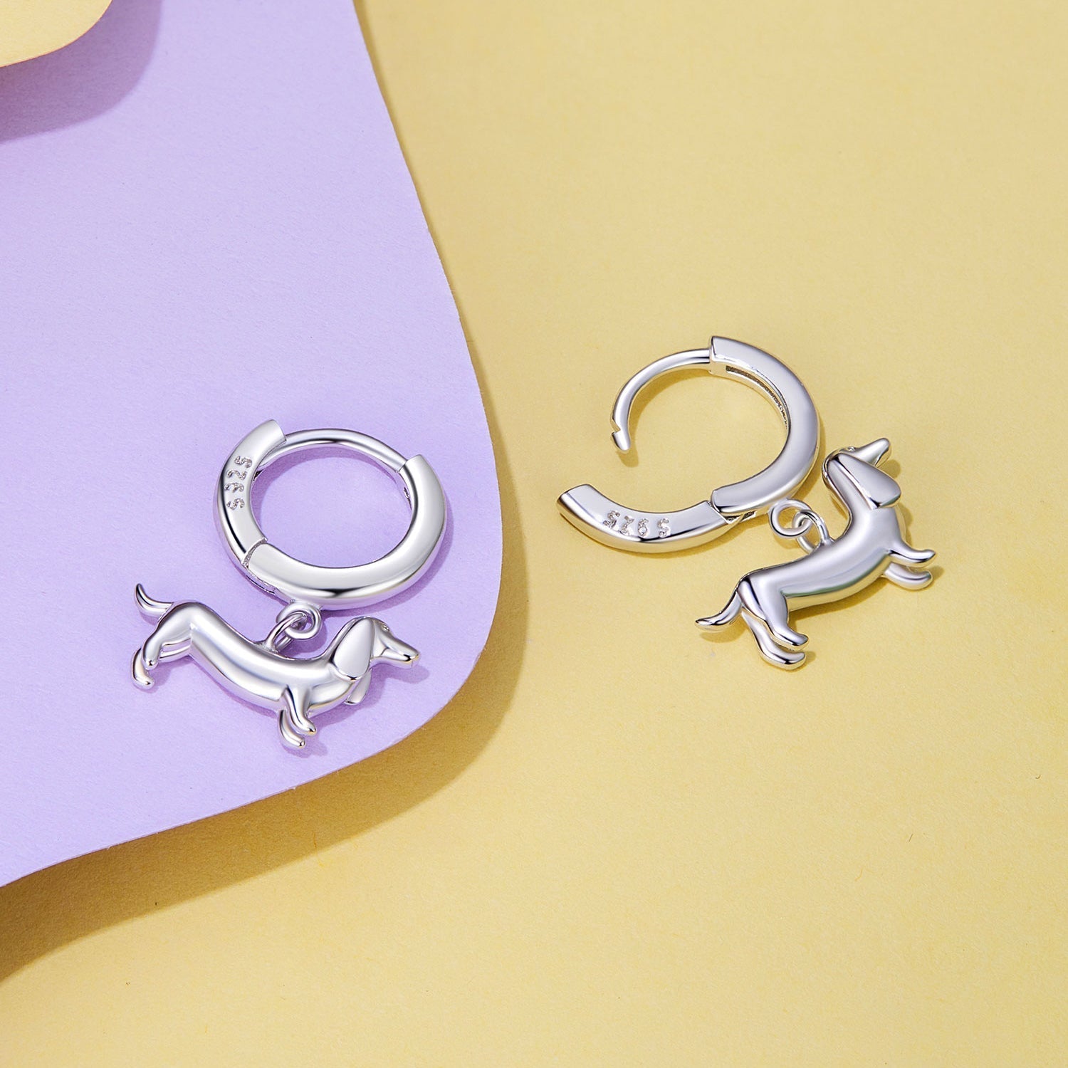 925 Sterling Silver & Plated White Gold Earrings for Women DestGlow