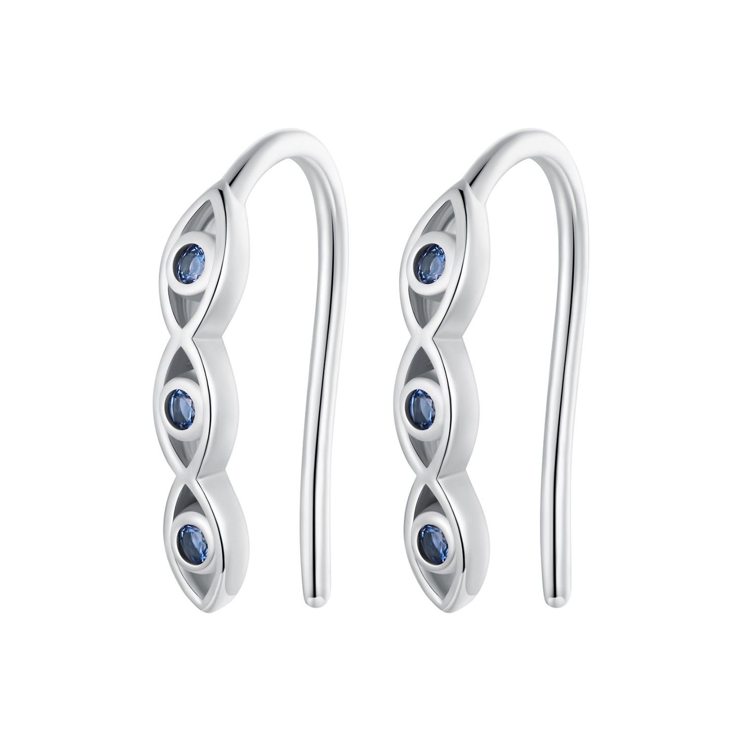 925 Sterling Silver CZ Pavé Earrings 13*2mm for Women DestGlow