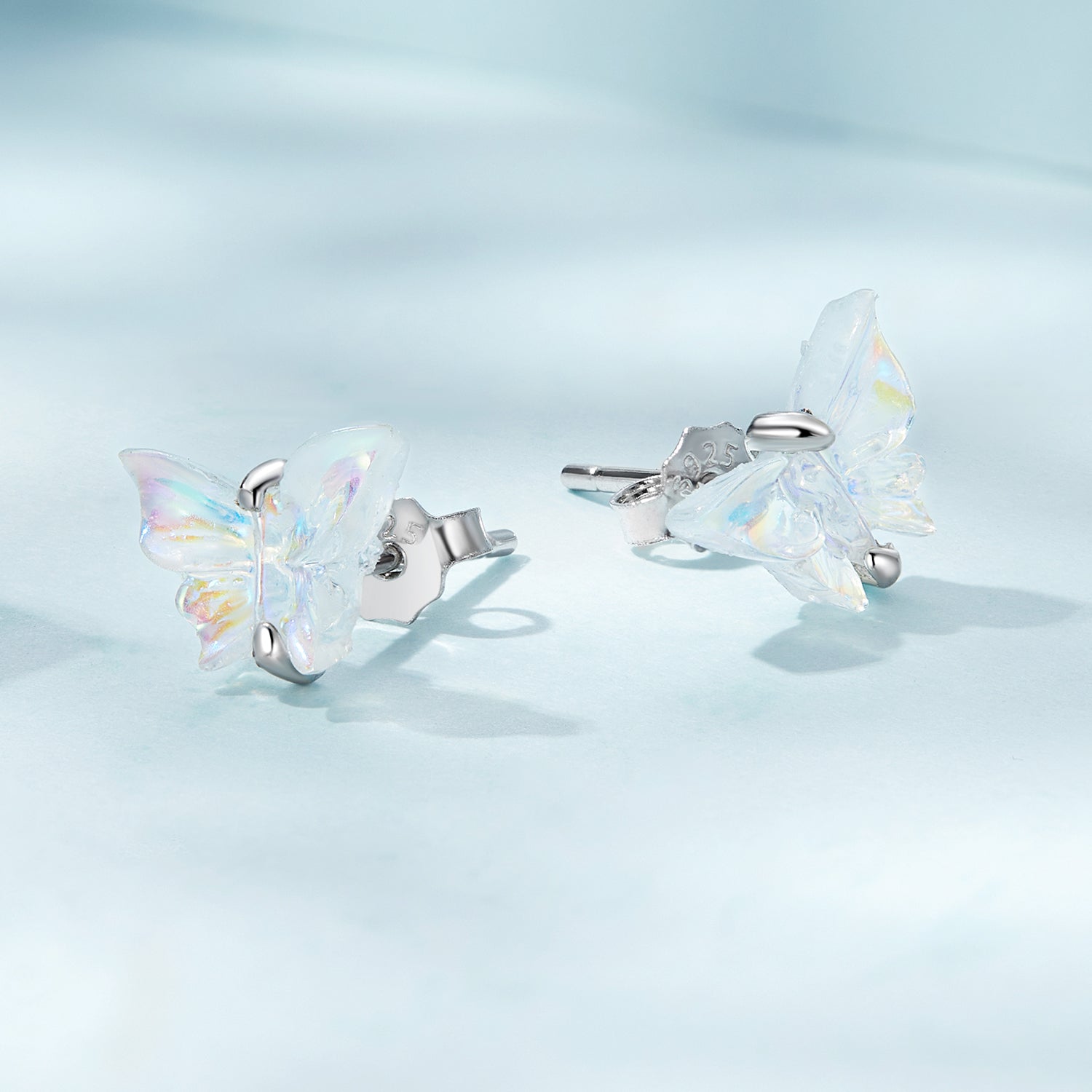925 Sterling Silver Earrings with Resin and Oxidized Silver for Women DestGlow