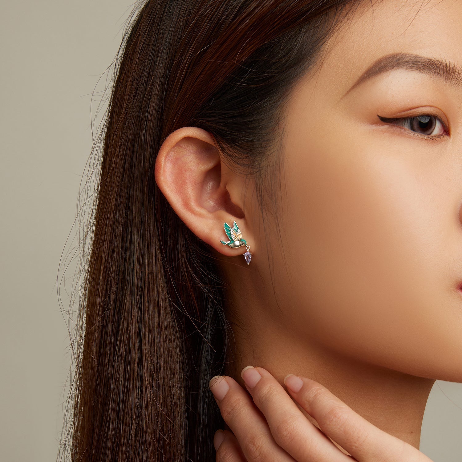 925 Sterling Silver Enamel Pavé Setting CZ Earrings DestGlow
