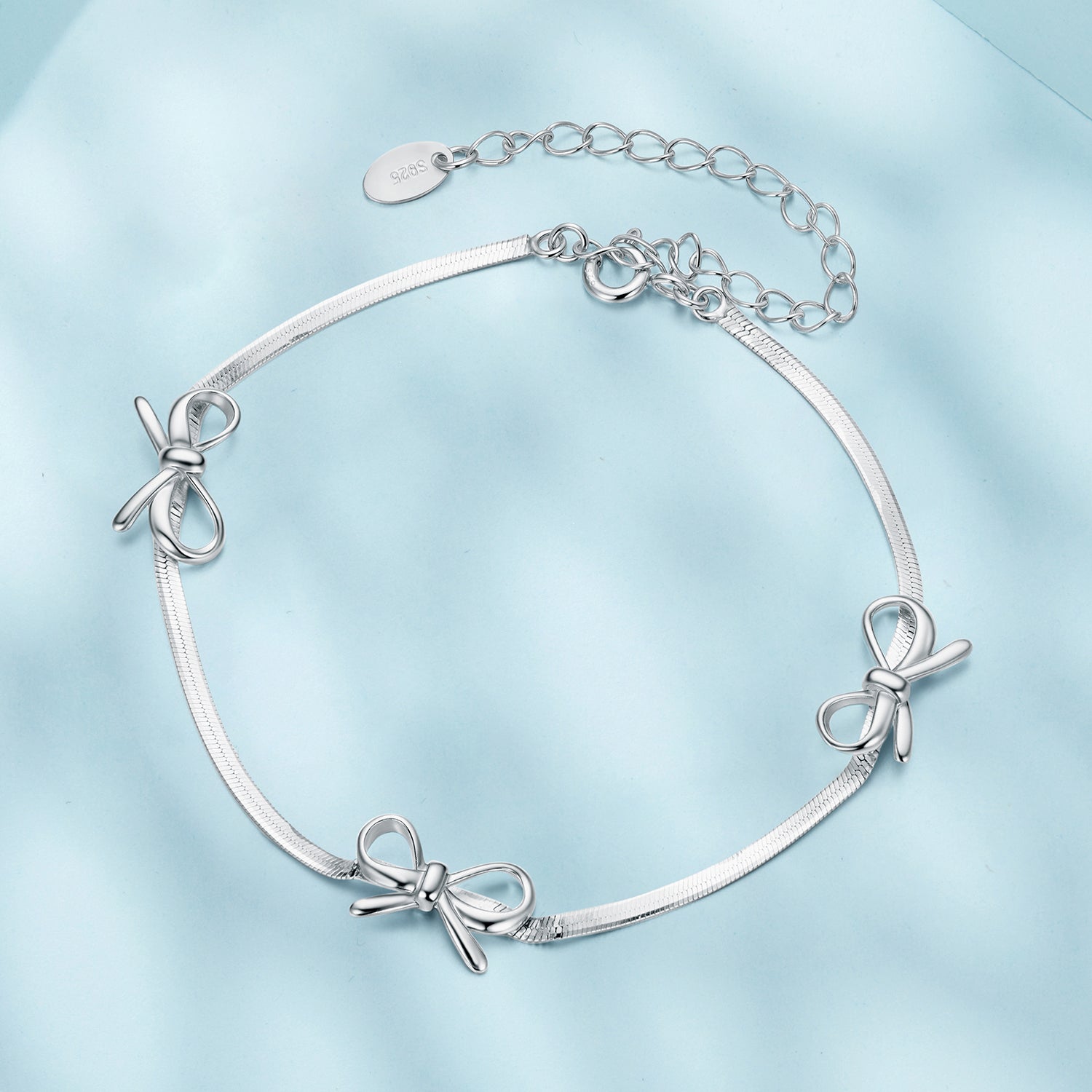 925 Sterling Silver White Gold Plated Adjustable Bracelet for Women DestGlow