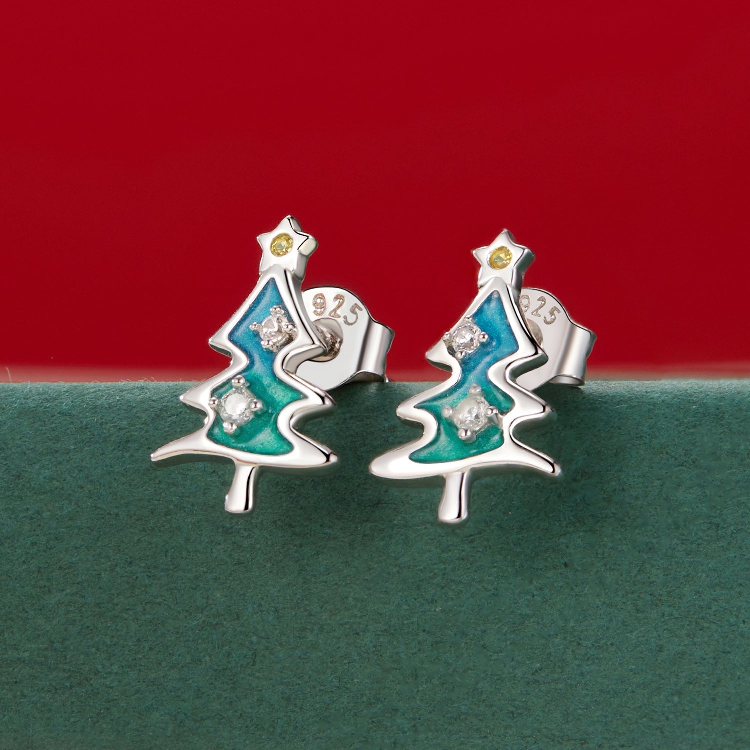 925 Sterling Silver Enamel Pavé CZ Earrings for Women DestGlow