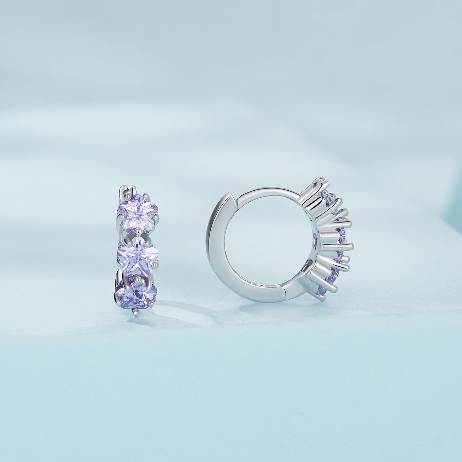 925 Sterling Silver Earrings with Pavé Setting CZ, 1.2x0.45cm, for Women DestGlow