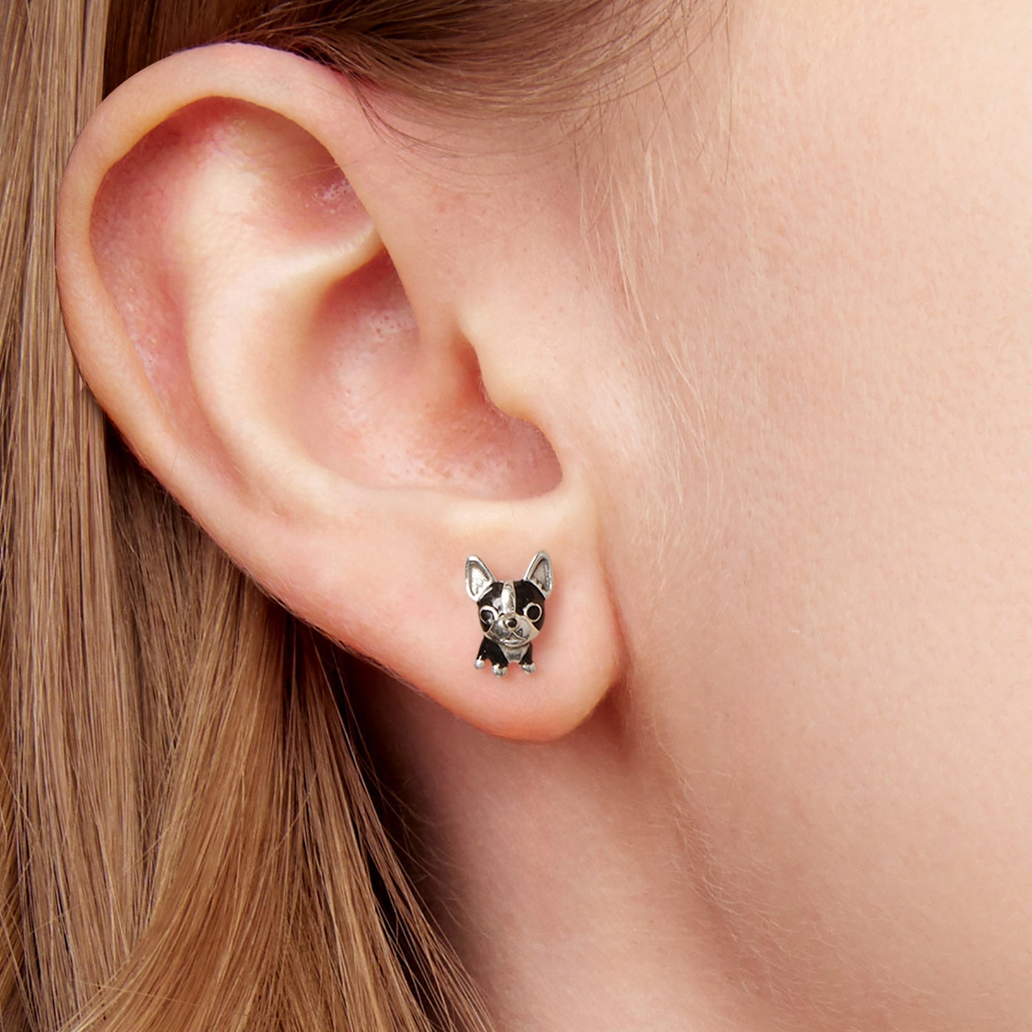 925 Sterling Silver Oxidized Enamel Earrings for Women DestGlow