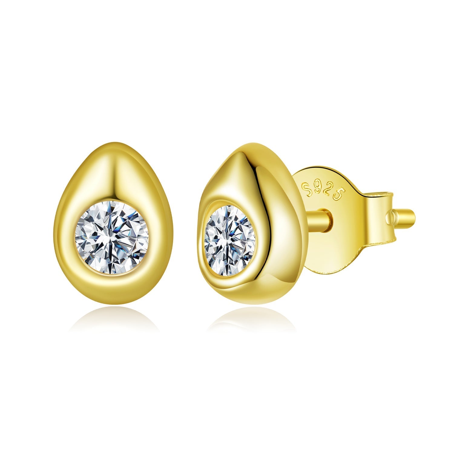 925 Sterling Silver Moissanite 0.1ct Earrings for Women DestGlow