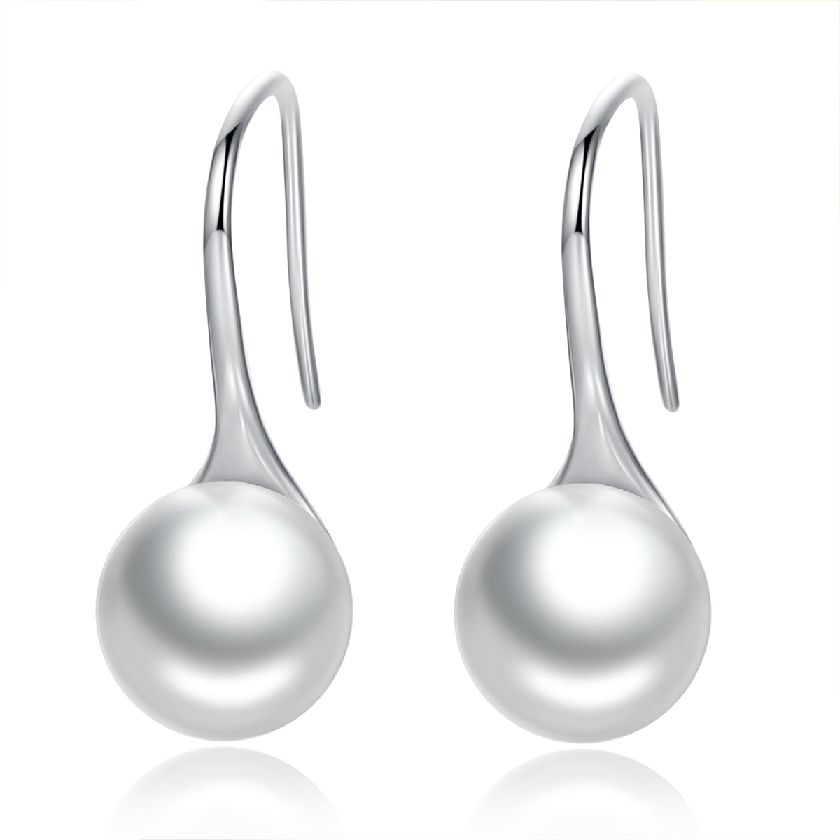925 Sterling Silver Genuine Shell Pearl Earrings for Women DestGlow