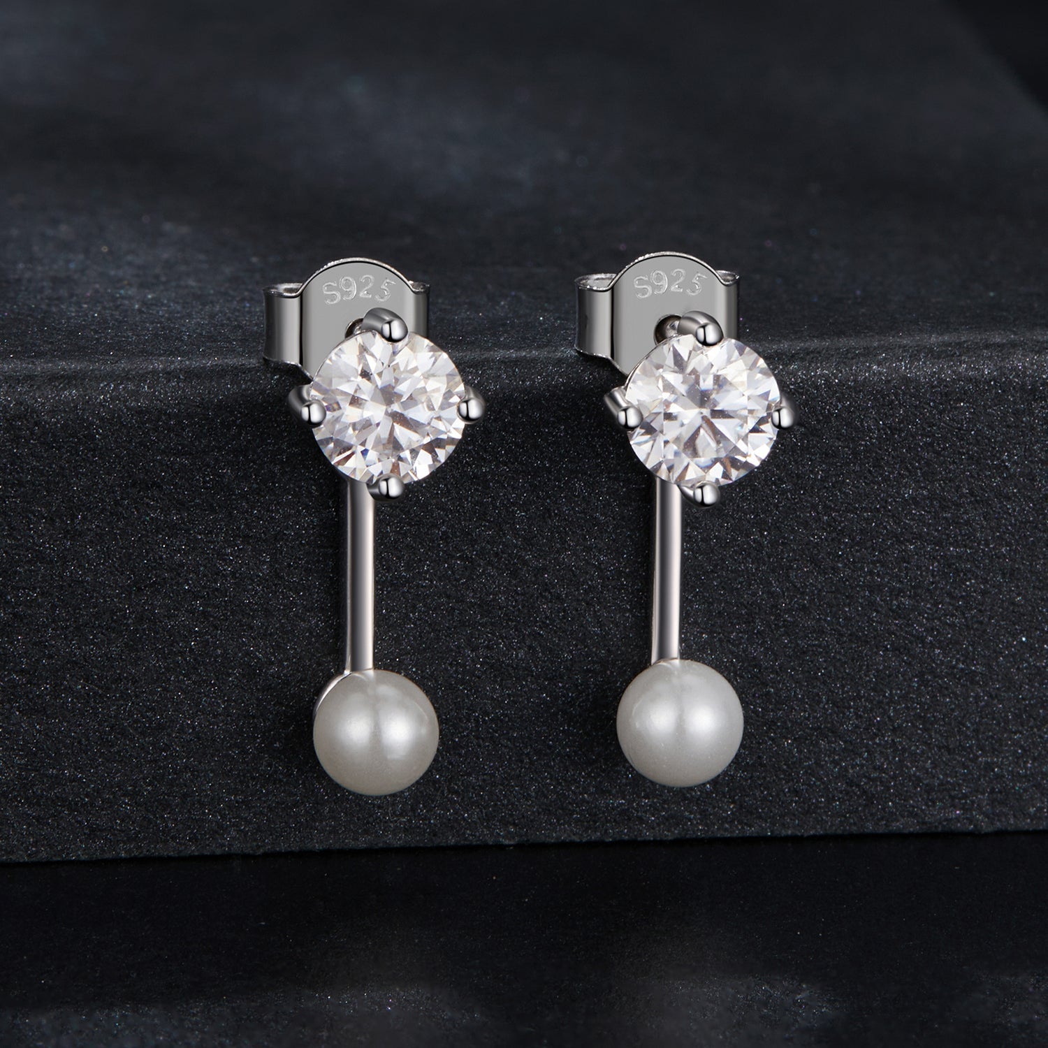925 Sterling Silver 0.50 Carat Moissanite Earrings for Women DestGlow