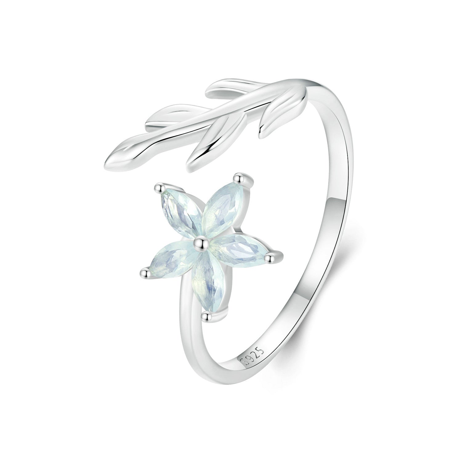925 Sterling Silver & Opal Ring for Women DestGlow