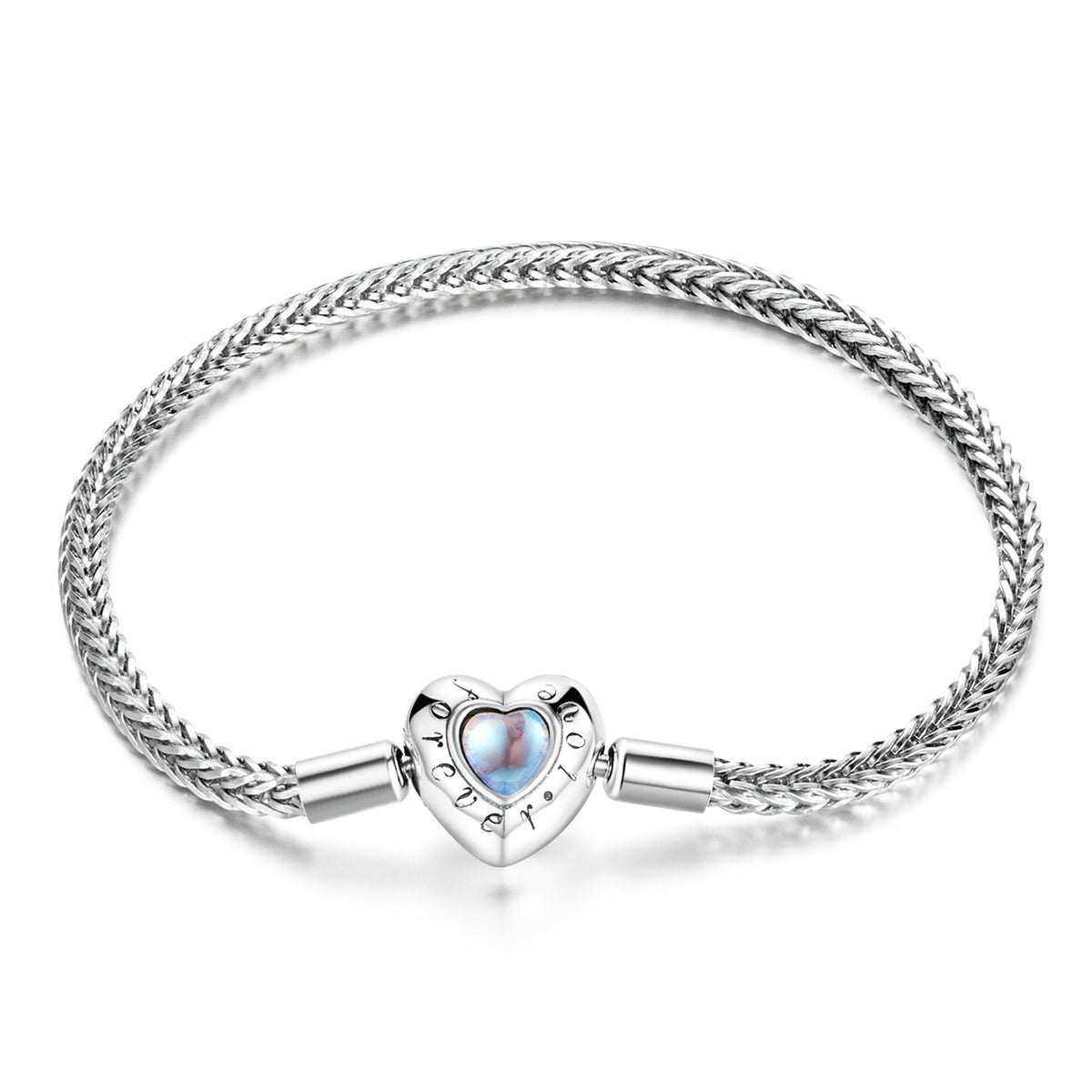 925 Sterling Silver Moonstone Bracelet 17cm for Women DestGlow