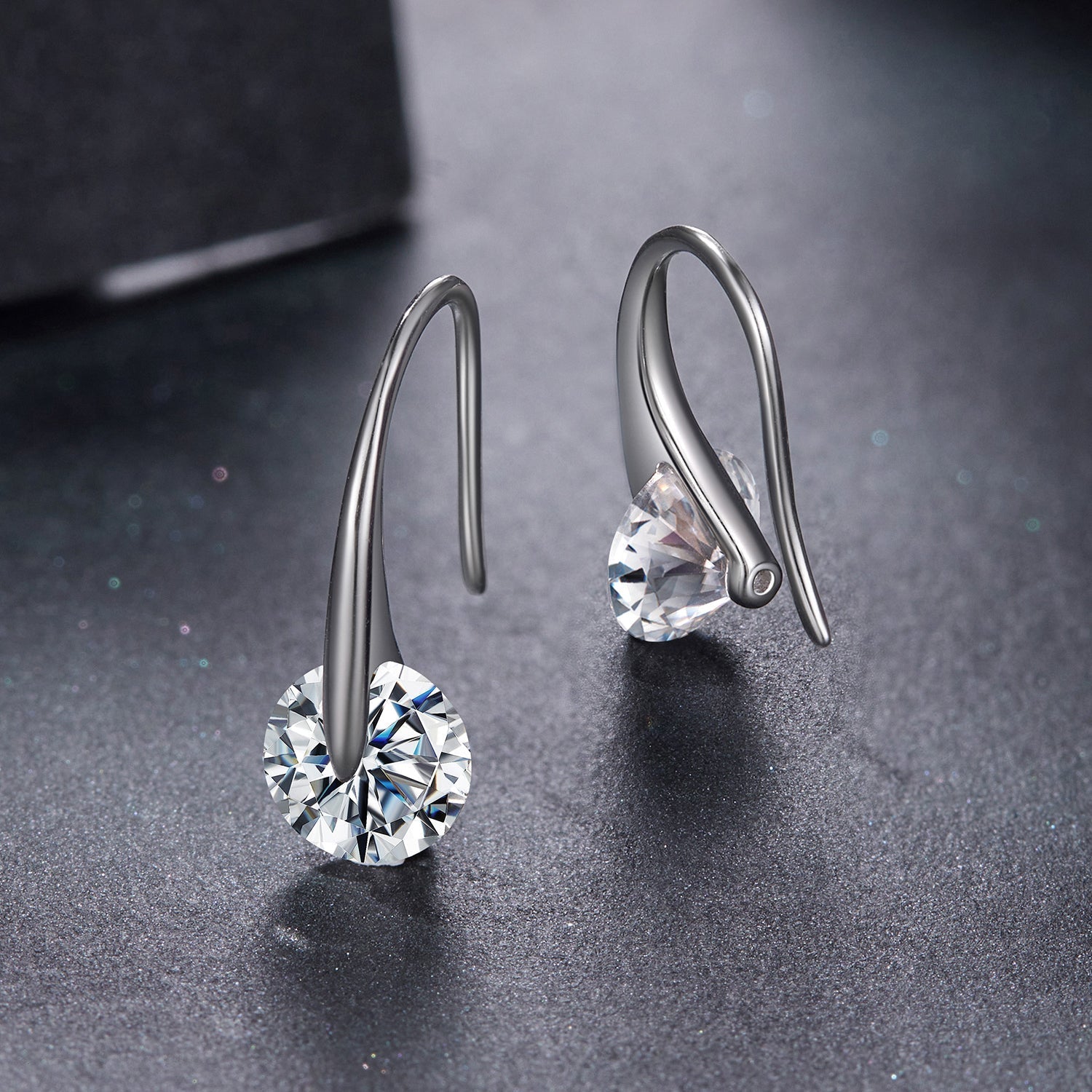 925 Sterling Silver Moissanite 1ct Earrings for Women DestGlow