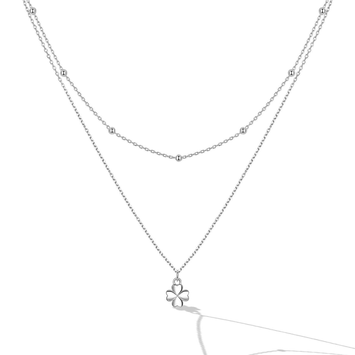 925 Sterling Silver Adjustable Necklace with Pendant for Women DestGlow