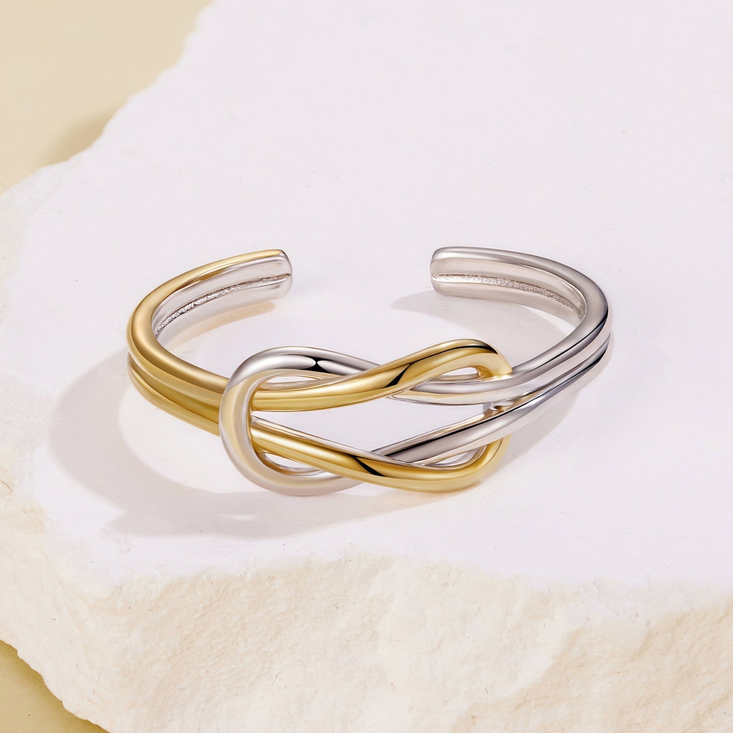 925 Sterling Silver Plated White Gold Ring for Women DestGlow