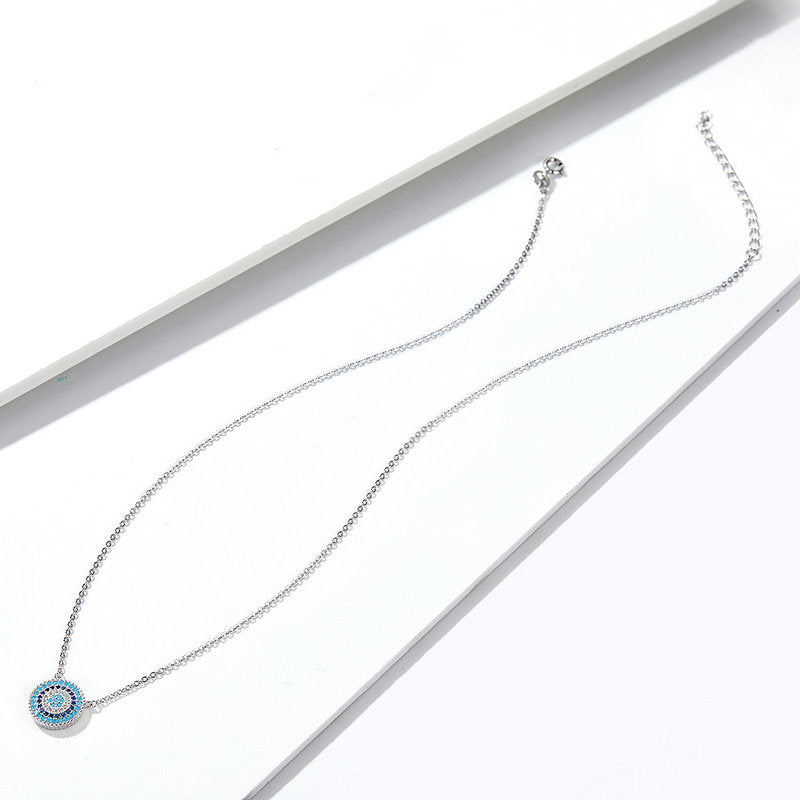 925 Sterling Silver Necklace 40+5cm Pendant 1.2*1.2cm for Women DestGlow