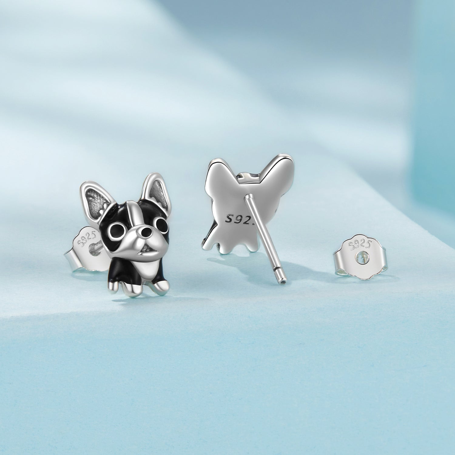 925 Sterling Silver Oxidized Enamel Earrings for Women DestGlow
