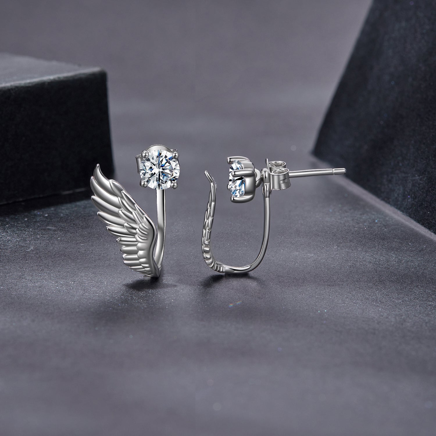 925 Sterling Silver Moissanite 0.50 Carat Earrings for Women DestGlow