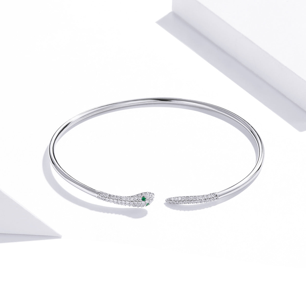 S925 Sterling Silver Bracelet with Pavé Setting CZ 6cm Diameter for Women DestGlow