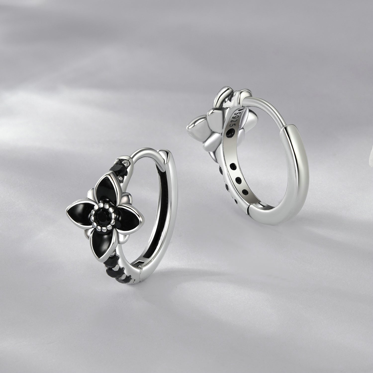 925 Sterling Silver Enamel and CZ Earrings for Women DestGlow