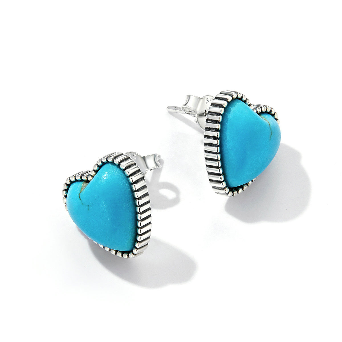 925 Sterling Silver Oxidized Turquoise Earrings for Women DestGlow