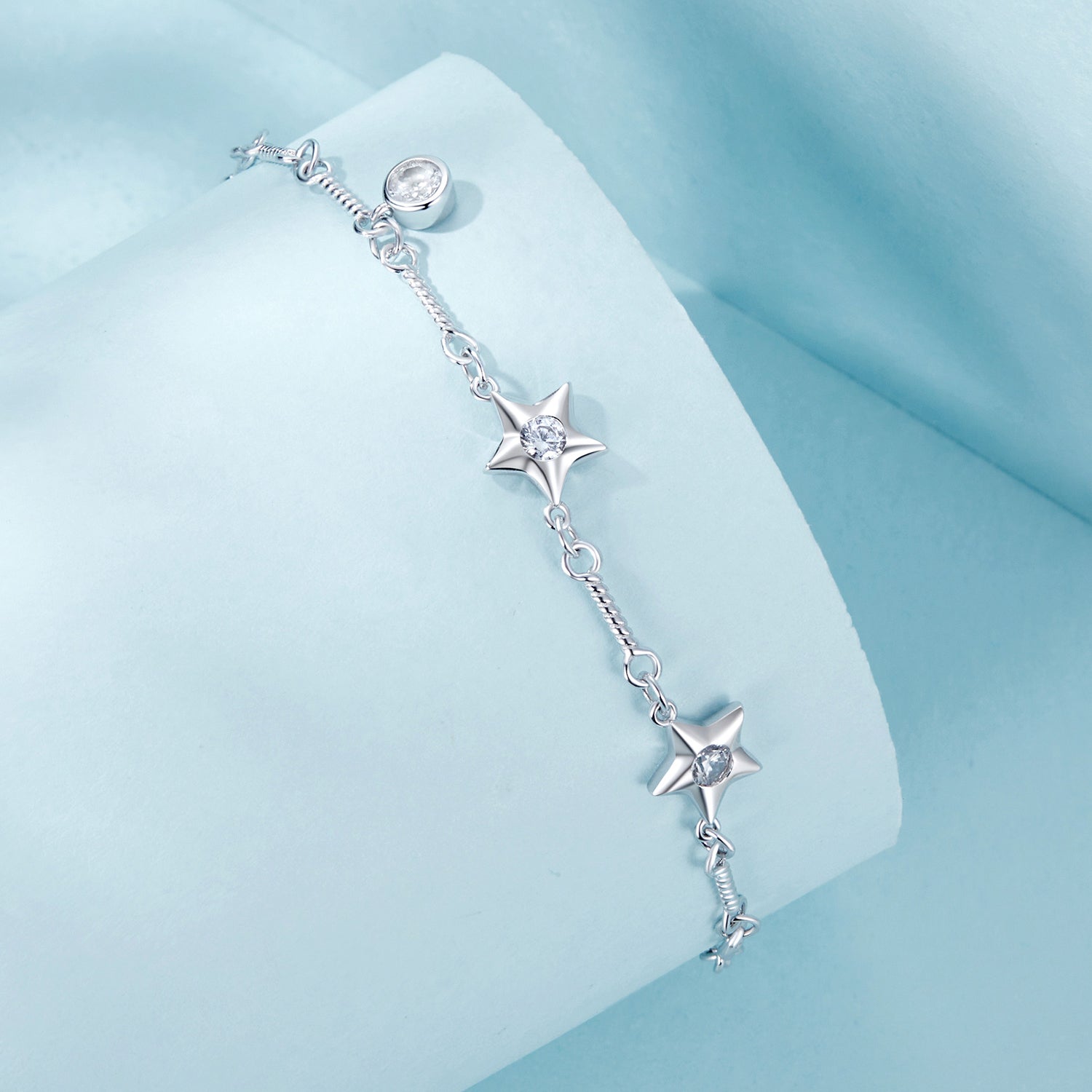 925 Sterling Silver White Gold Plated CZ Bracelet for Women DestGlow