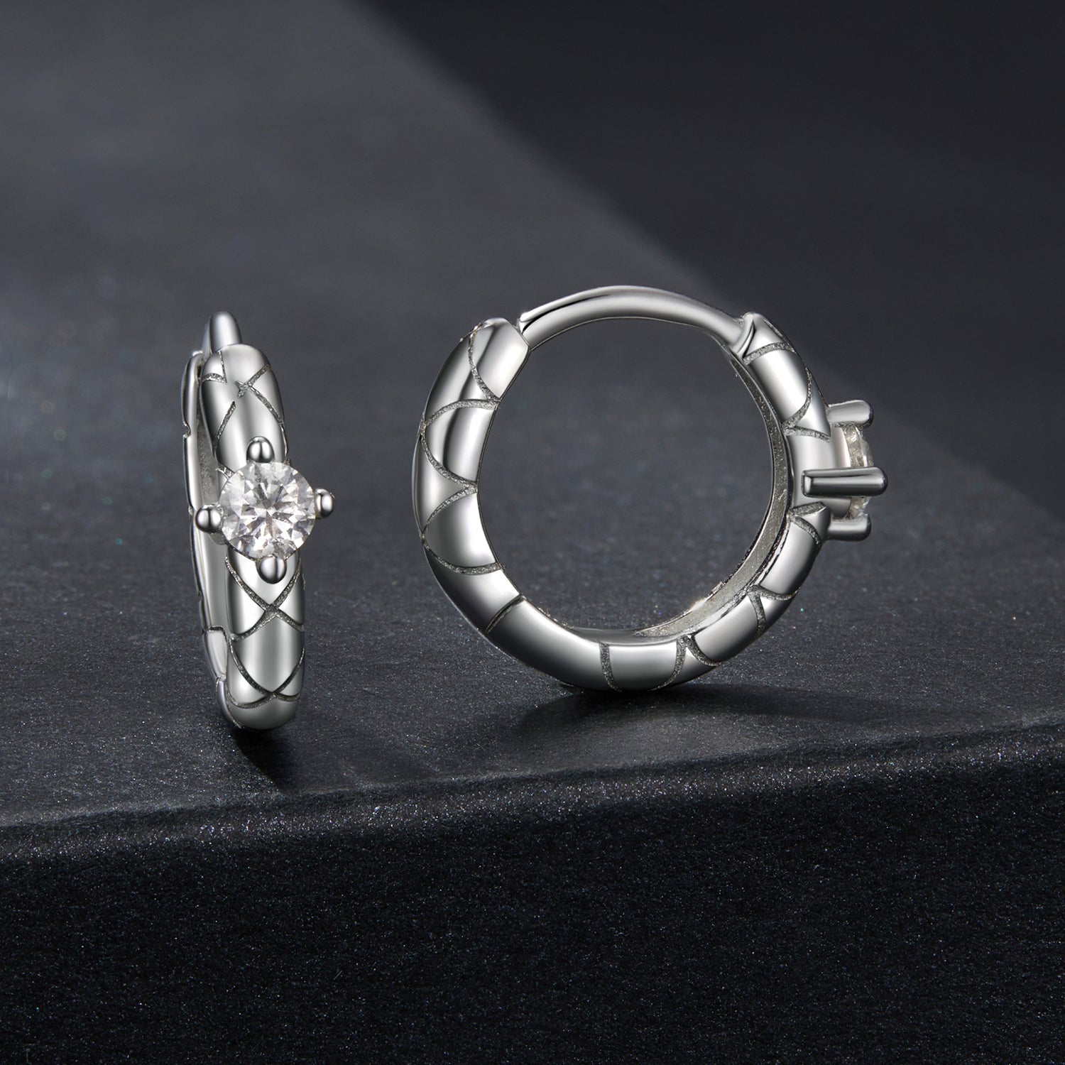 925 Sterling Silver Moissanite Earrings 1.3cm for Women DestGlow
