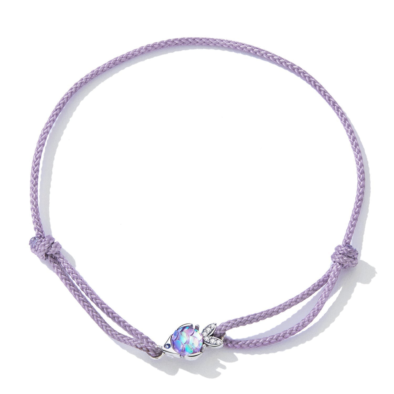 925 Sterling Silver Adjustable 24cm CZ Resin Bracelet for Women DestGlow