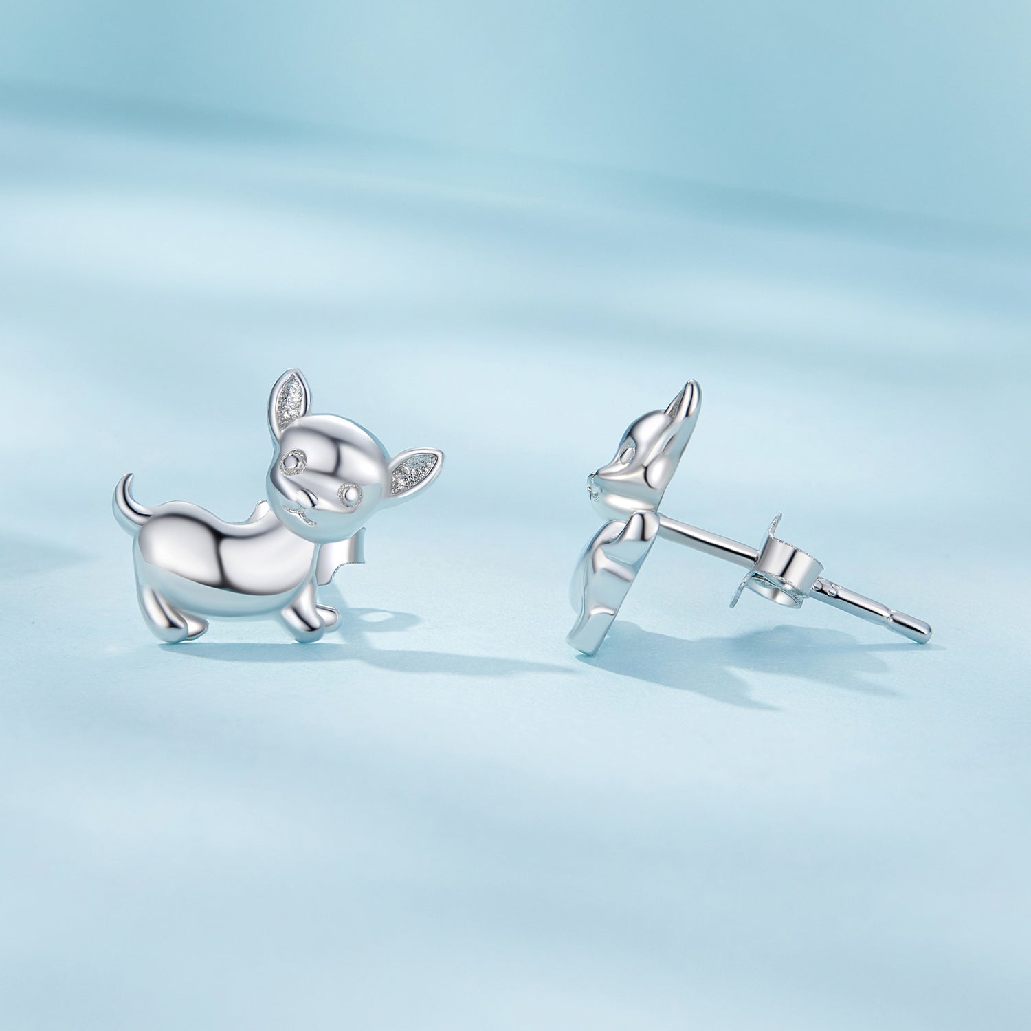 925 Sterling Silver Earrings Plated Platinum 10*12mm for Women DestGlow