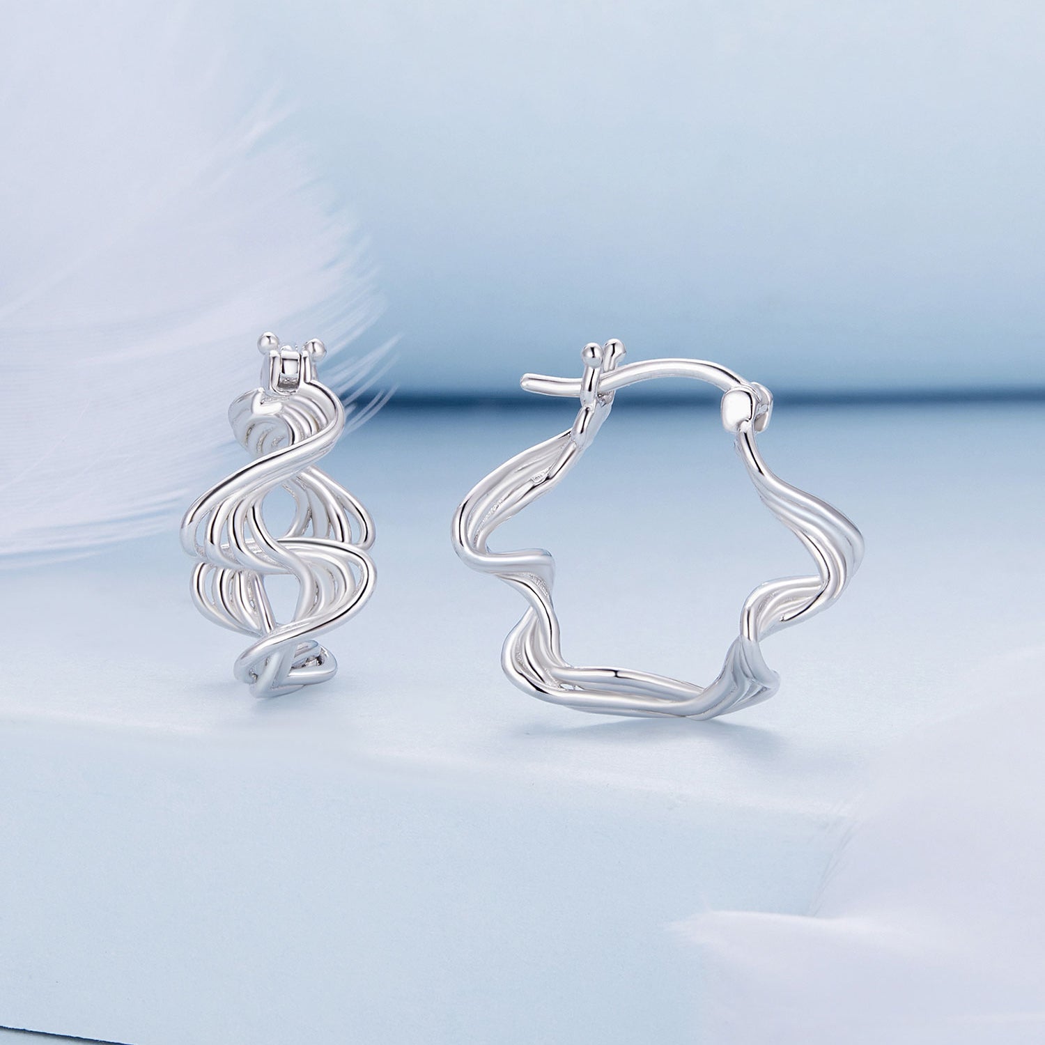 925 Sterling Silver Earrings 18mm x 10mm for Women DestGlow
