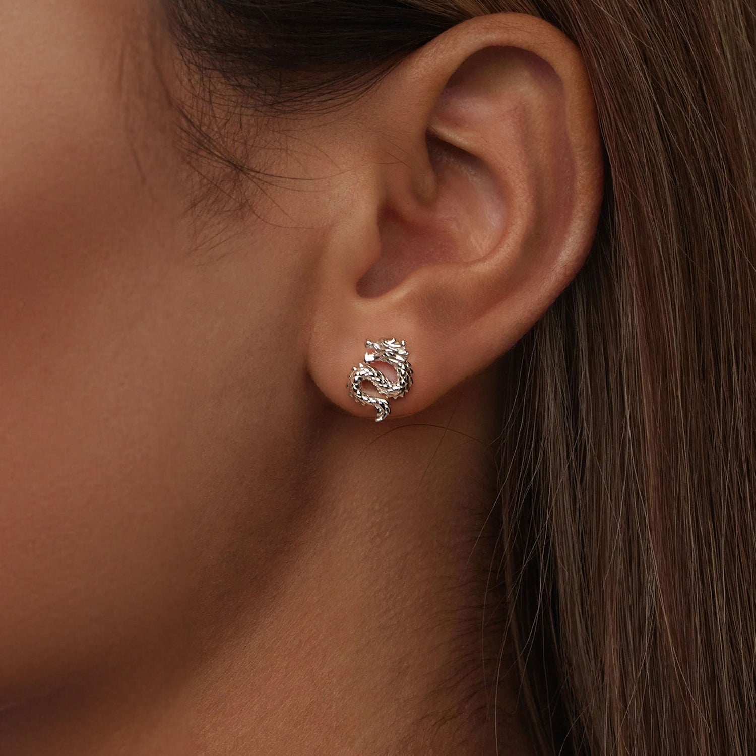 925 Sterling Silver Plated White Gold Earrings DestGlow