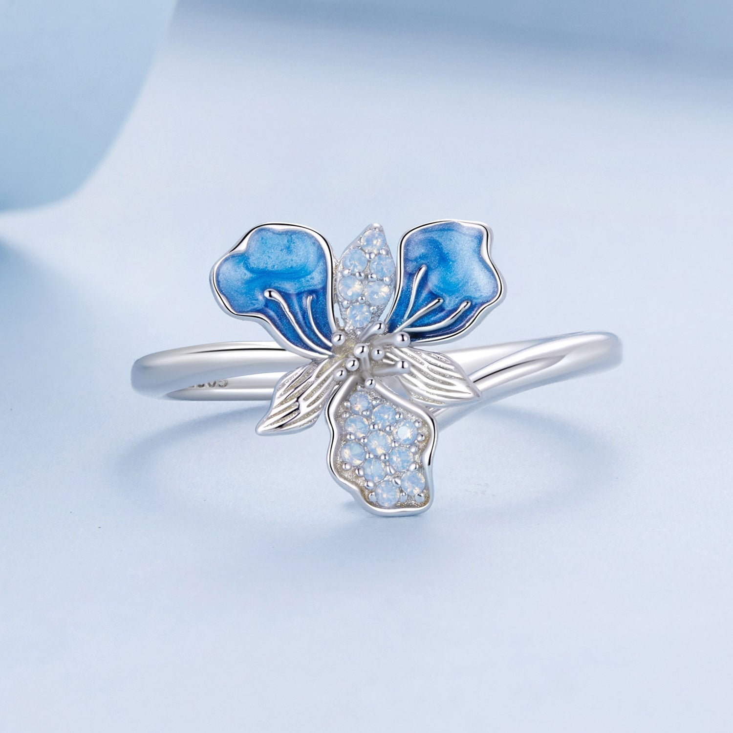 925 Sterling Silver Opal Enamel Ring for Women DestGlow