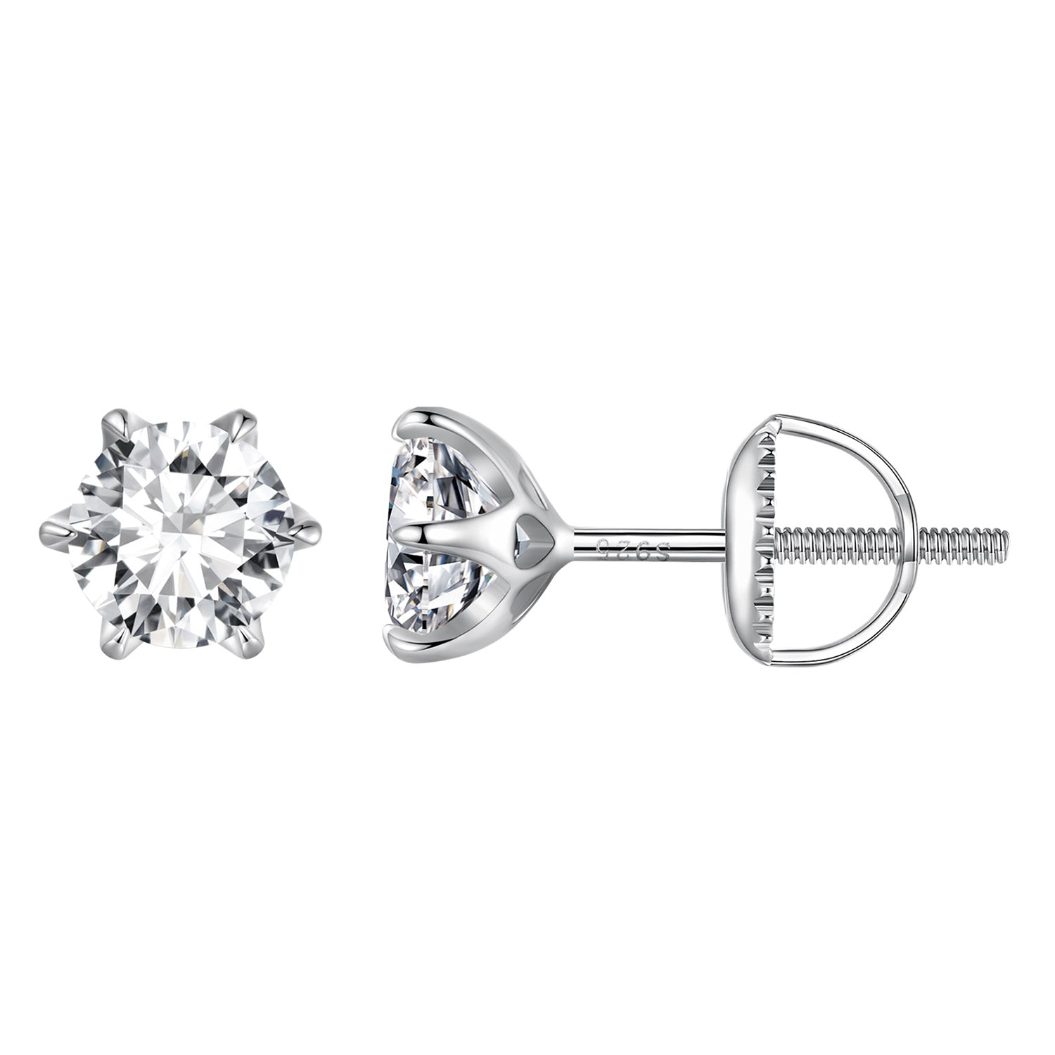 S925 Sterling Silver 2.00 Carat Moissanite Earrings for Women DestGlow