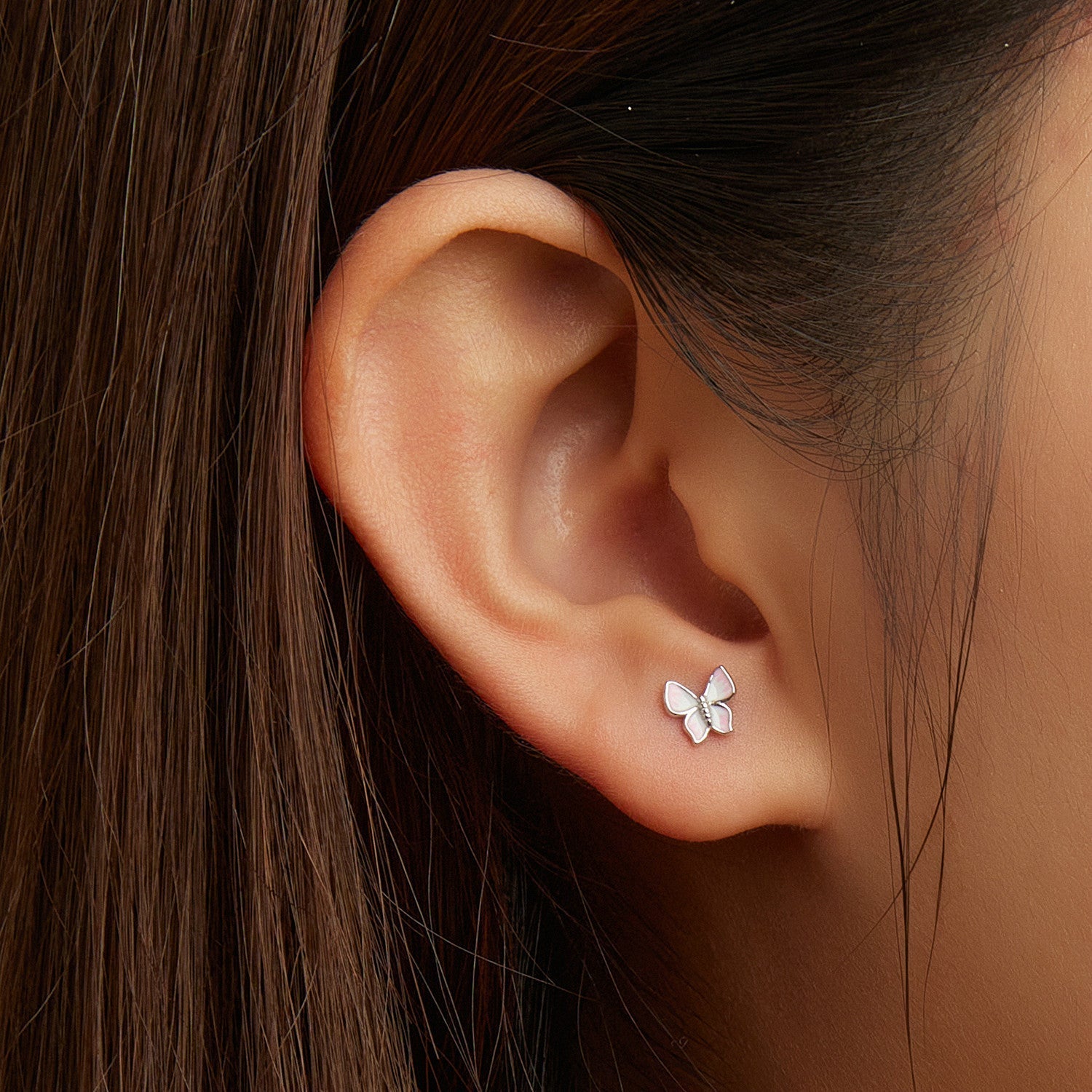 925 Sterling Silver Earrings with Enamel Process, 0.6cm, for Women DestGlow