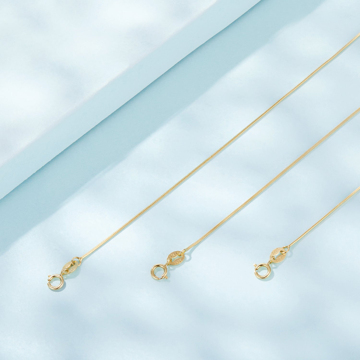 925 Sterling Silver + Plated White Gold 40cm Necklace DestGlow