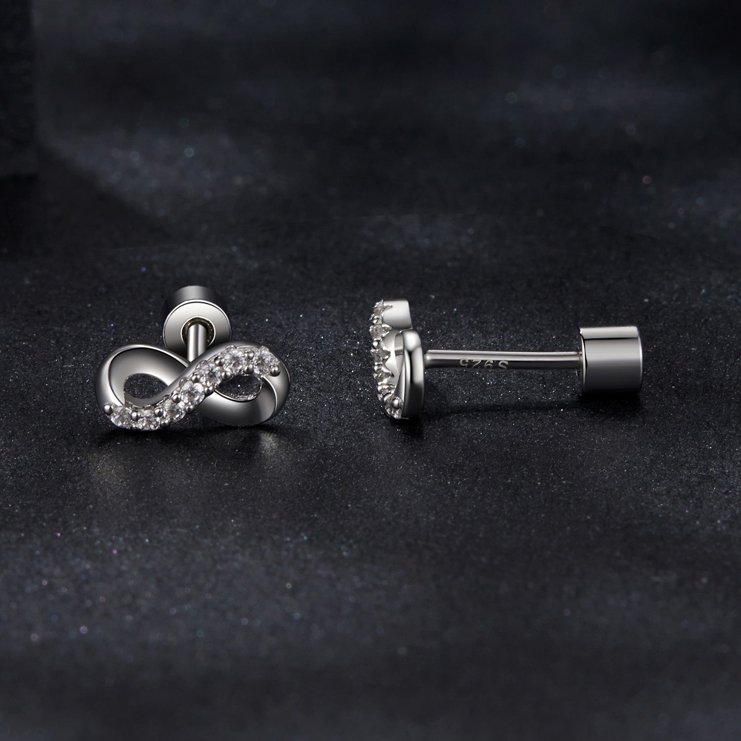 925 Sterling Silver & Moissanite Earrings 0.005ct for Women DestGlow
