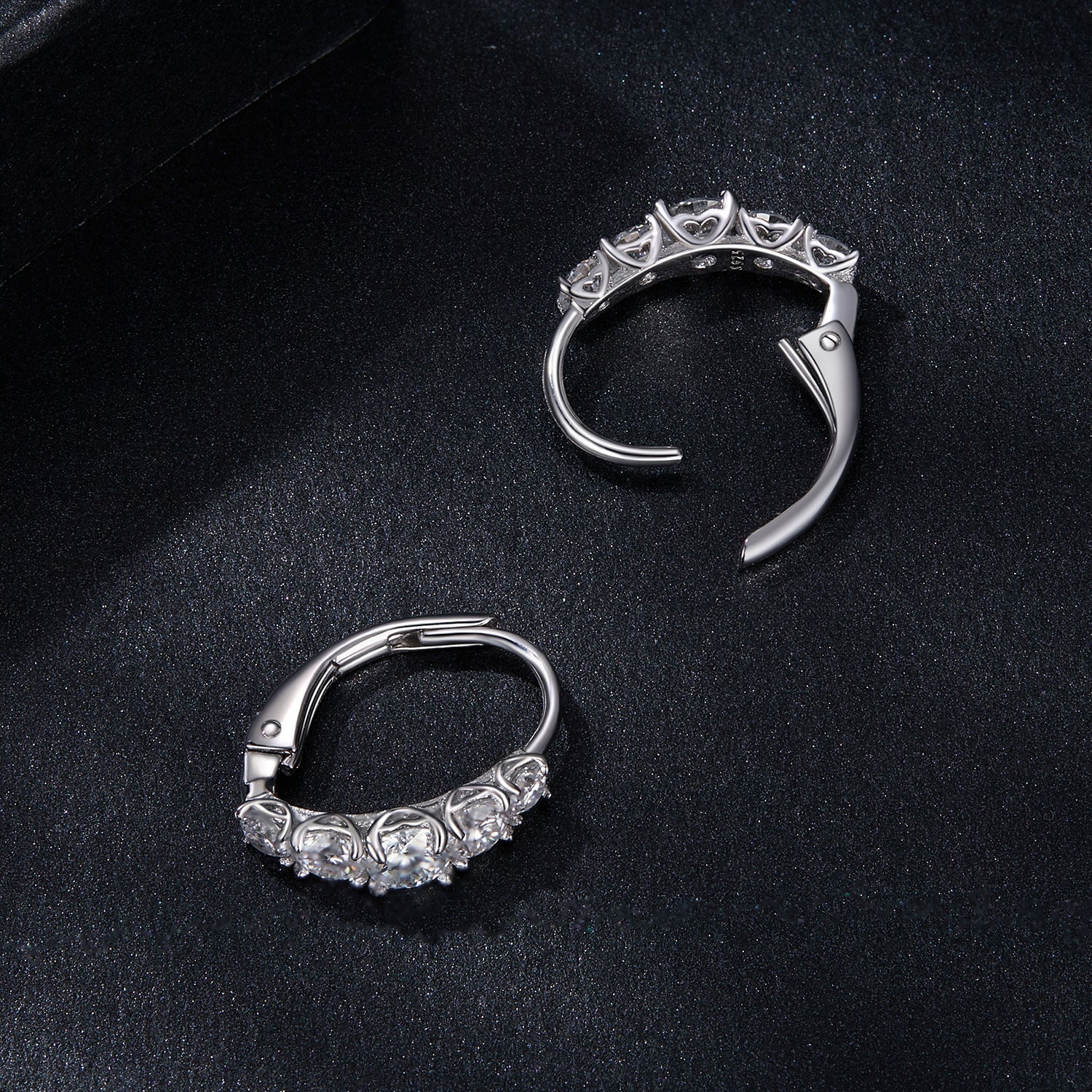 925 Sterling Silver Moissanite Earrings 13*4mm for Women DestGlow