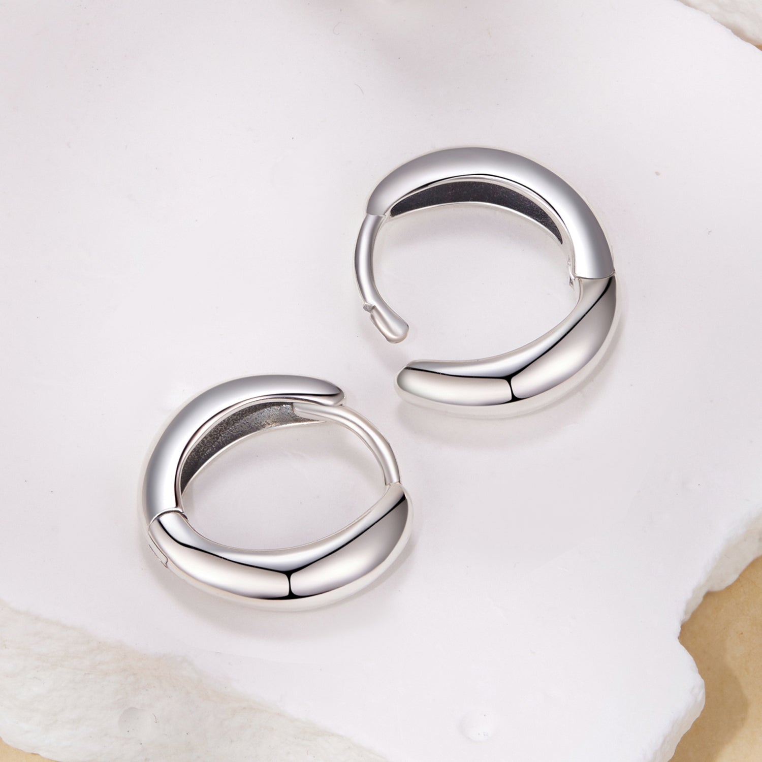 925 Sterling Silver Oxidized Hoop Earrings for Women DestGlow