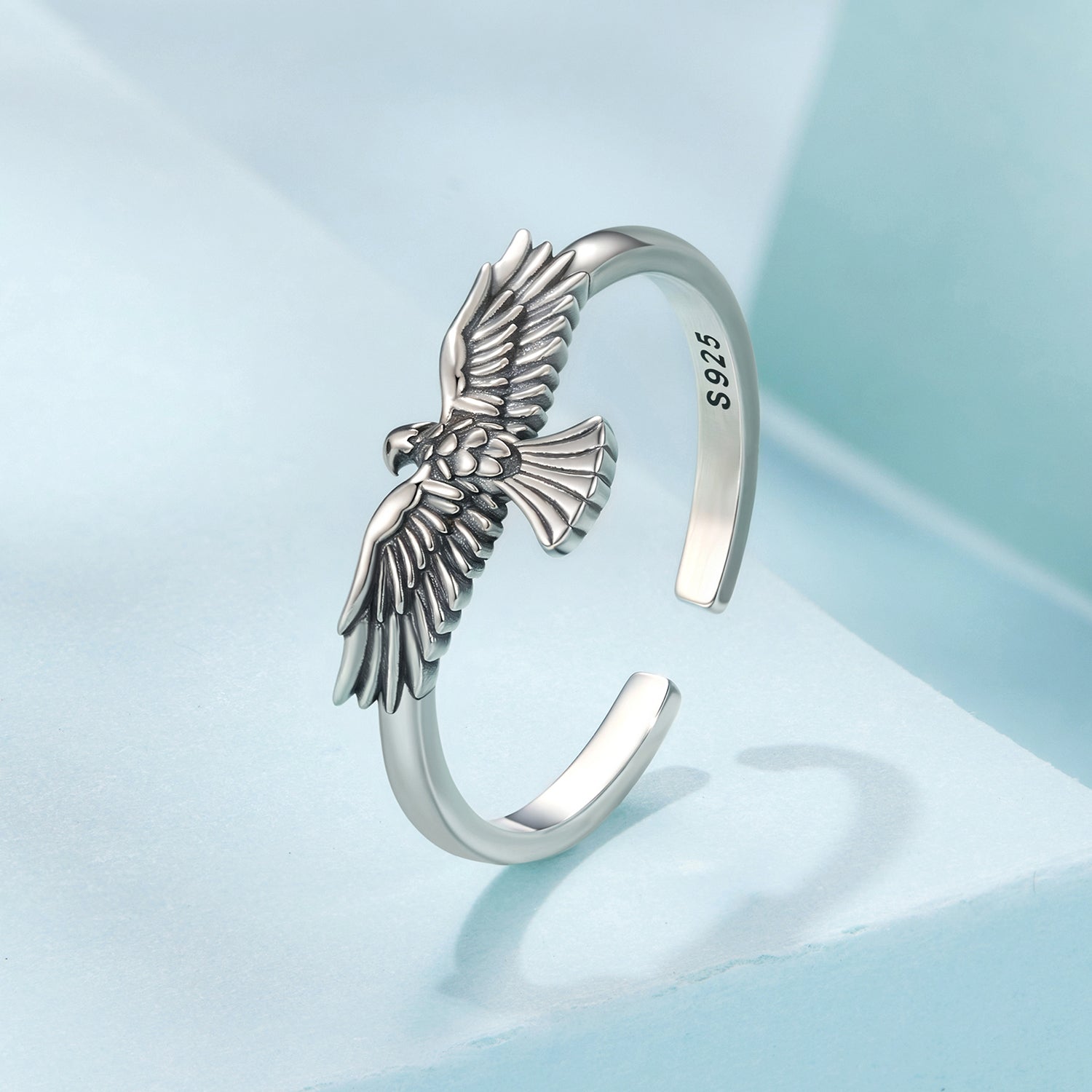 925 Sterling Silver Oxidized Ring for Men DestGlow