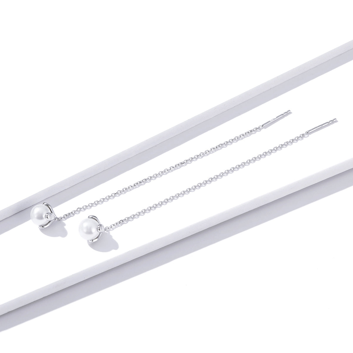 925 Sterling Silver Earrings with Quality Shell Pearl DestGlow