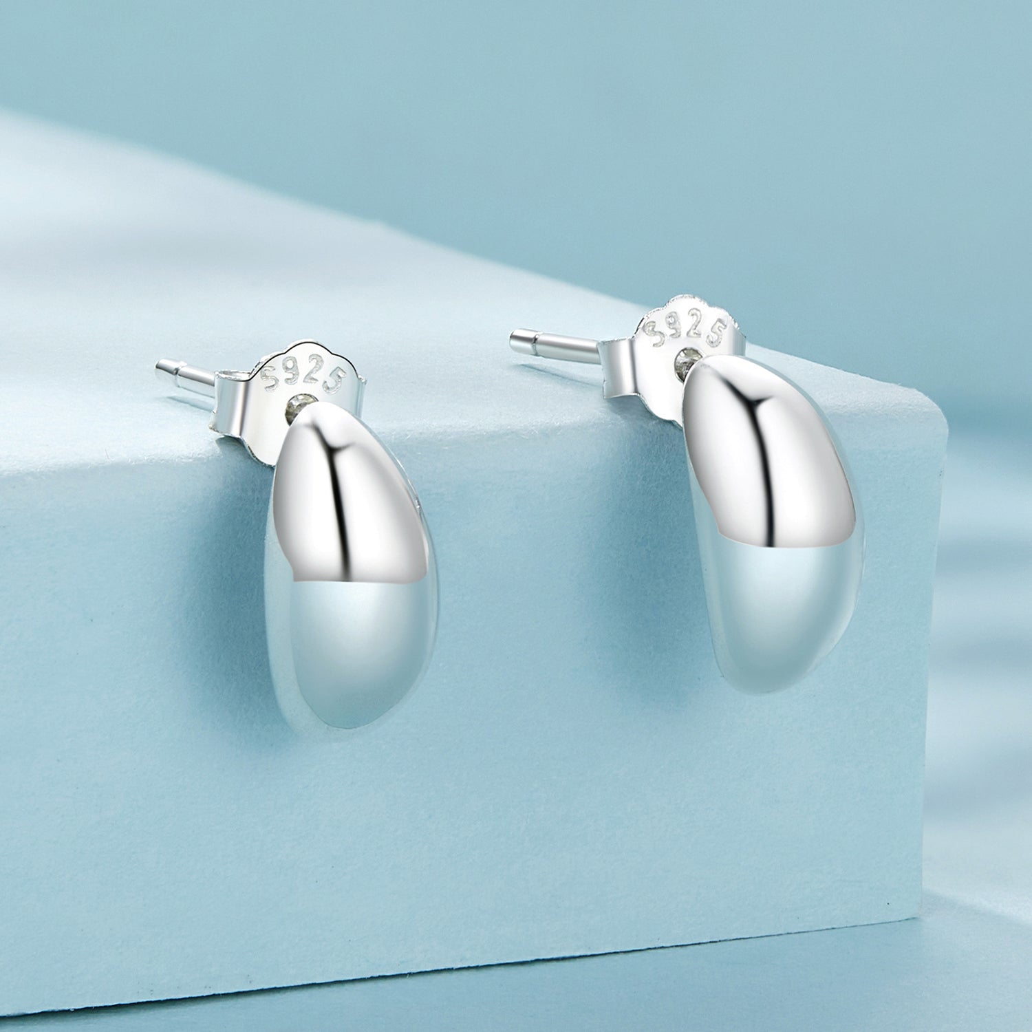 925 Sterling Silver Earrings, Size 10*5mm - Oxidized Silver for Women DestGlow