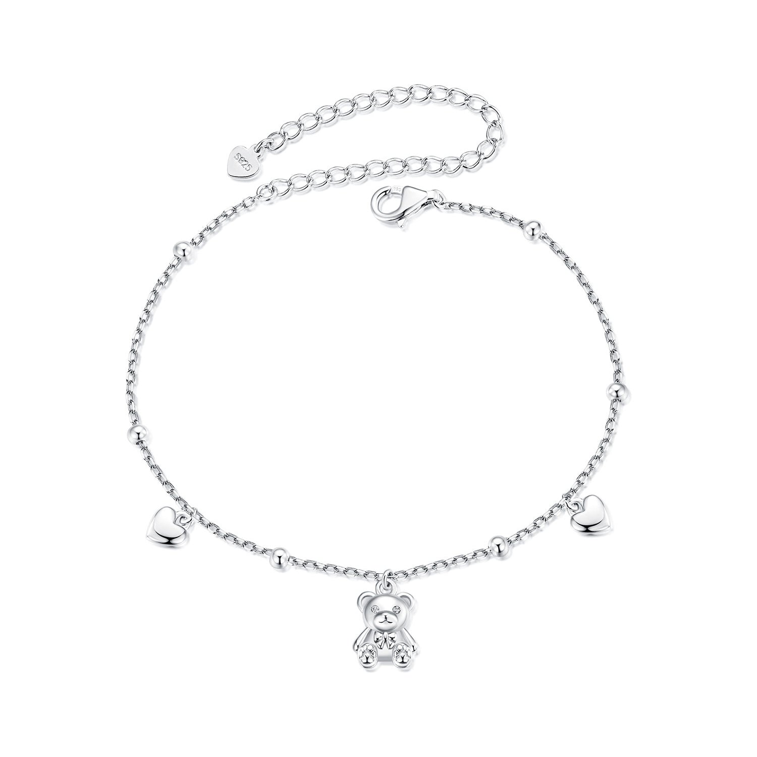 925 Sterling Silver Bracelet with Pavé Setting CZ, 150+60mm Length for Women DestGlow