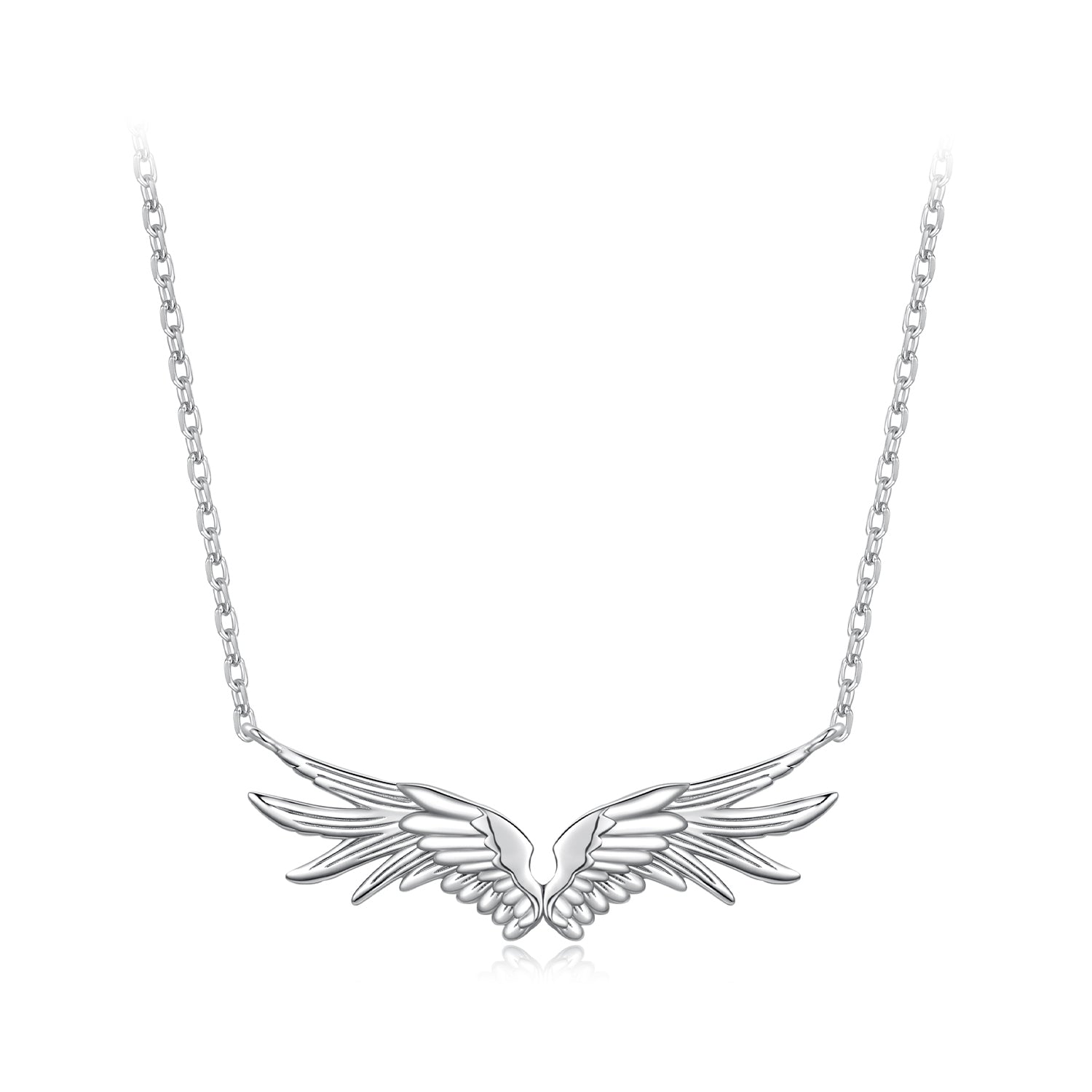 925 Sterling Silver Plated 40+5cm White Gold Necklace for Women DestGlow